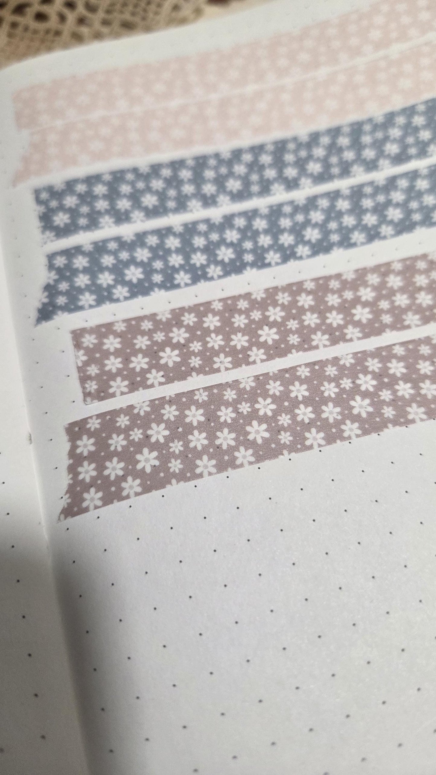 White Flowers - WASHI Tape | Scrapbooking & Journaling