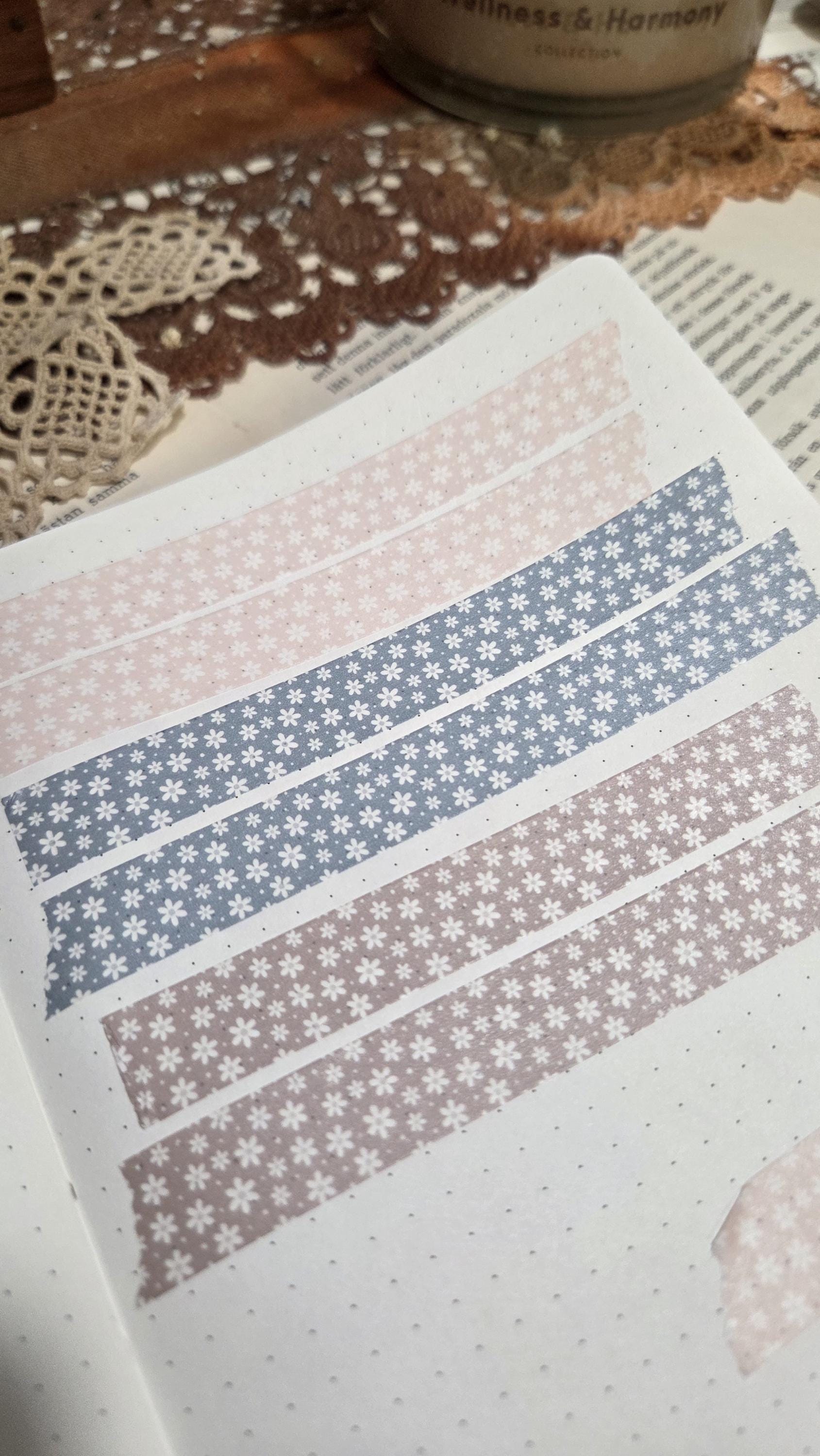 White Flowers - WASHI Tape | Scrapbooking & Journaling