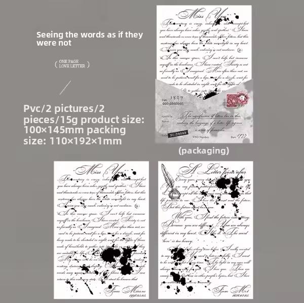 TRANSFER STICKERS: Letters Serie, 2 pcs/pack