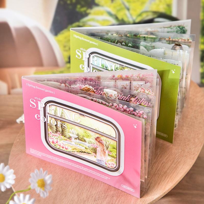 Sticker BOOK: Spring Colors, 20 sheets