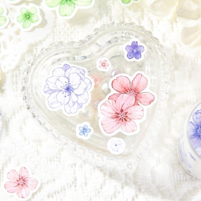 PET Tape: Flowers, 1 roll