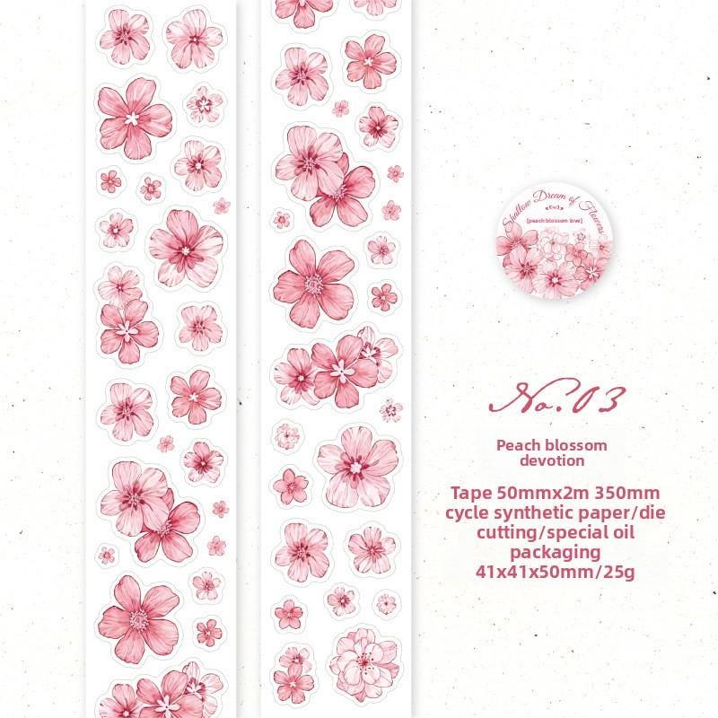PET Tape: Flowers, 1 roll