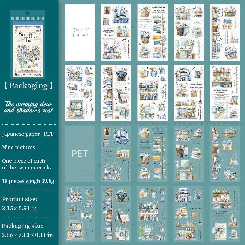 Sticker BOOK: Soft Home Time 18 sheets