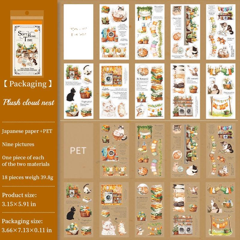 Sticker BOOK: Soft Home Time 18 sheets