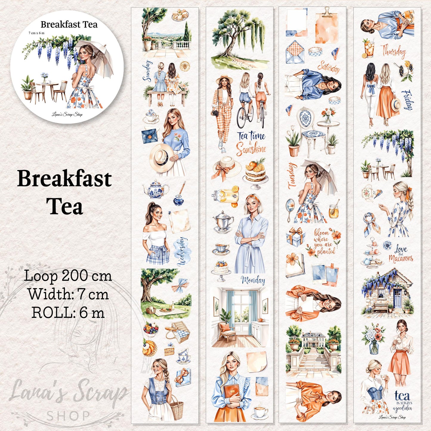 Breakfast Tea - PET Tape | Scrapbooking & Journaling