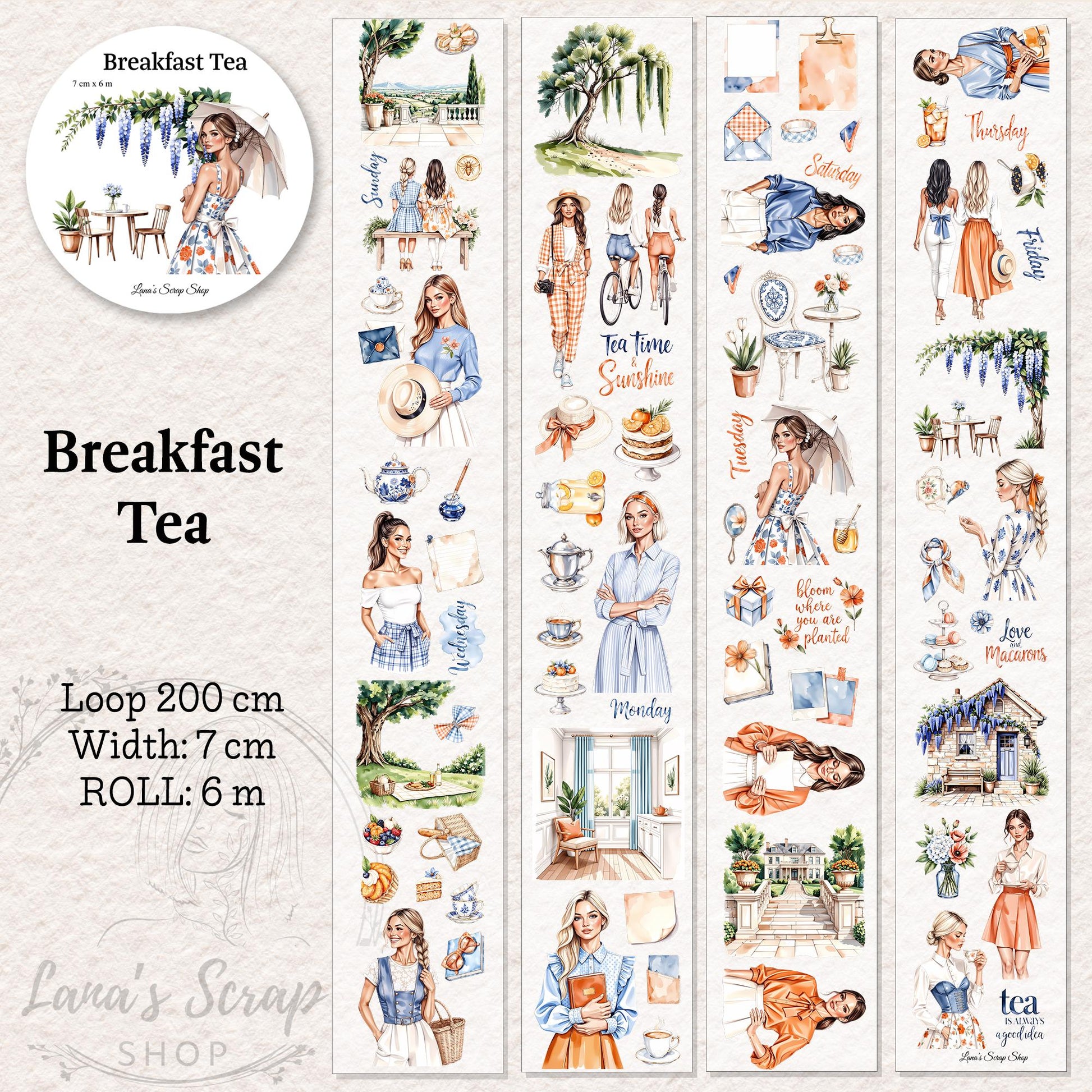Breakfast Tea - PET Tape | Scrapbooking & Journaling