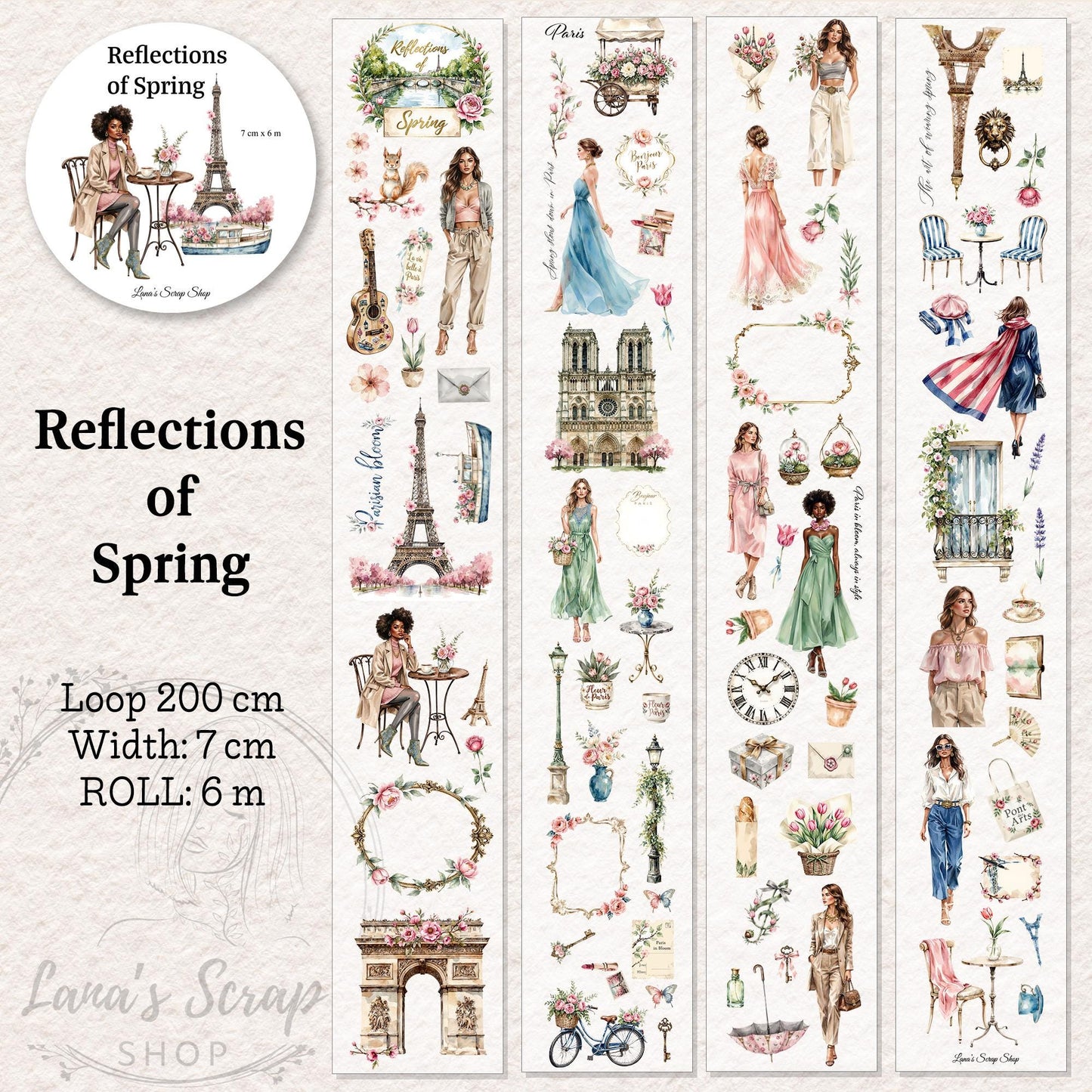 Reflections of Spring - PET Tape | Scrapbooking & Journaling