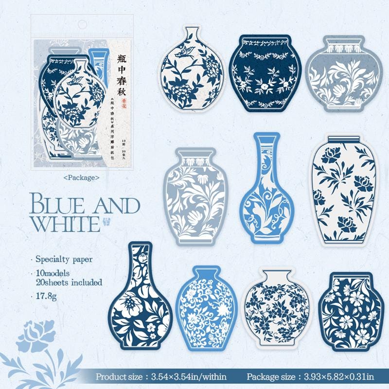 STICKER PACK: Vases, 20 pcs