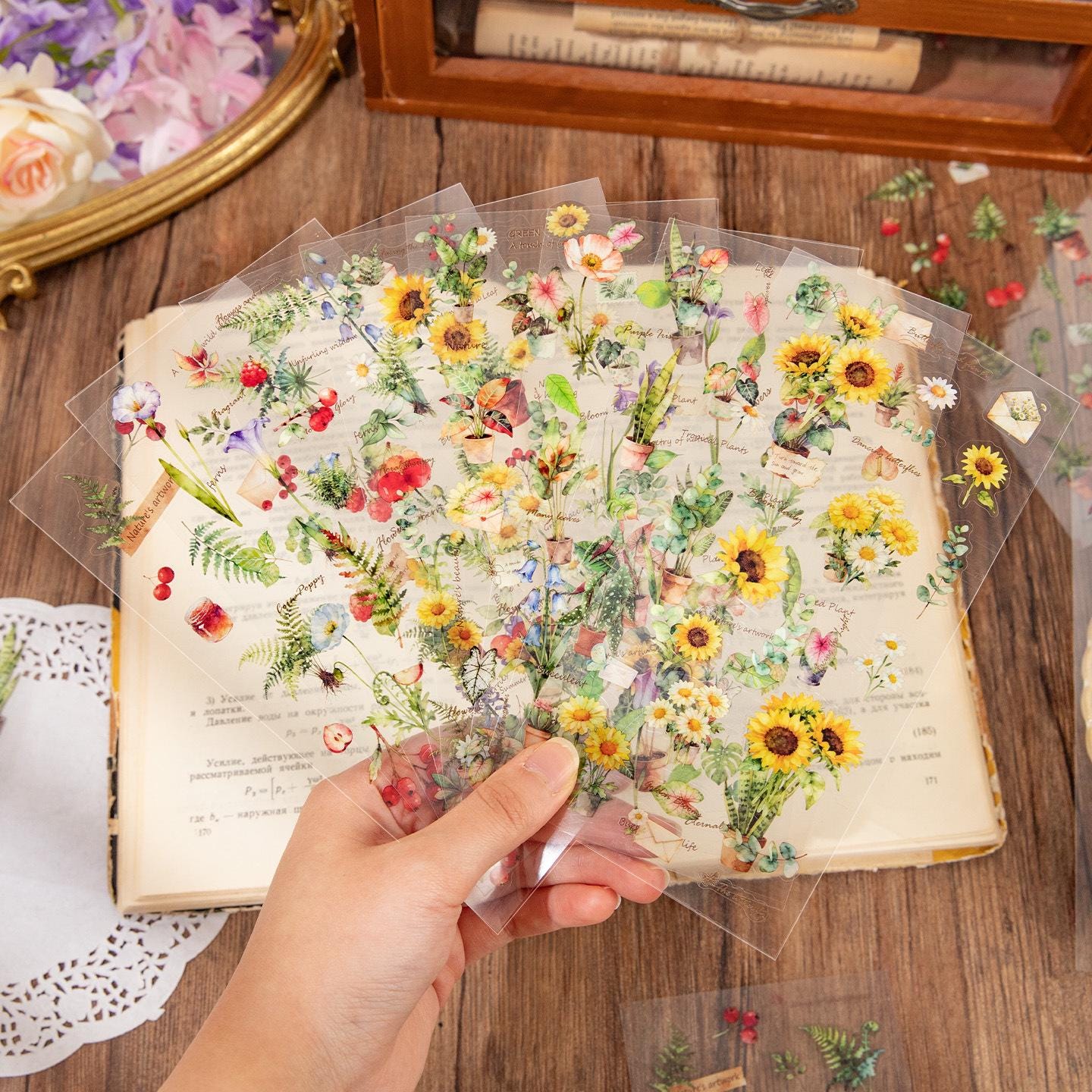 PET Stickers Sheets: Plants, 2 pcs