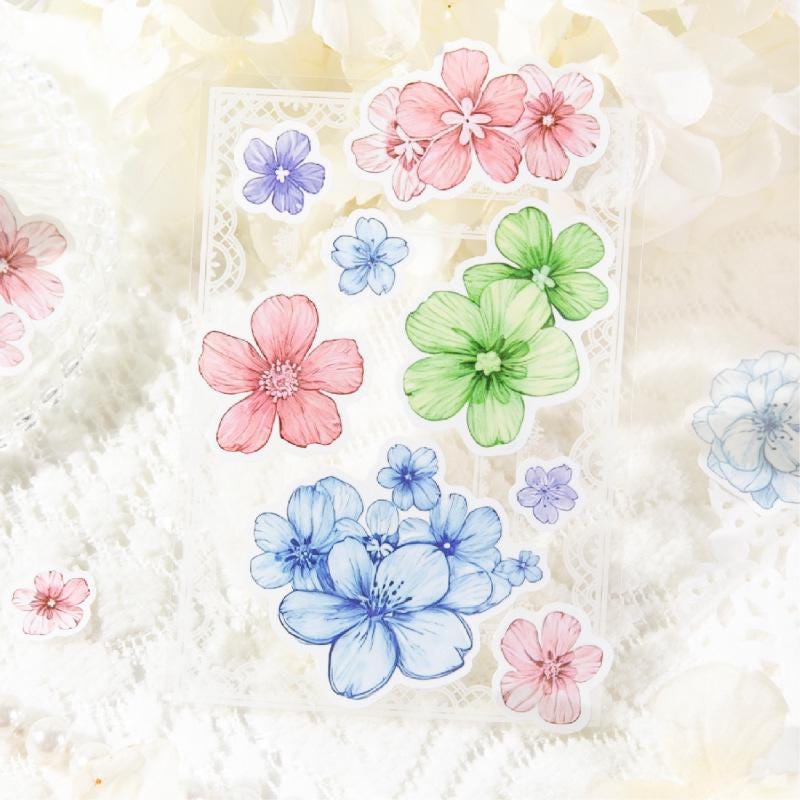 PET Tape: Flowers, 1 roll