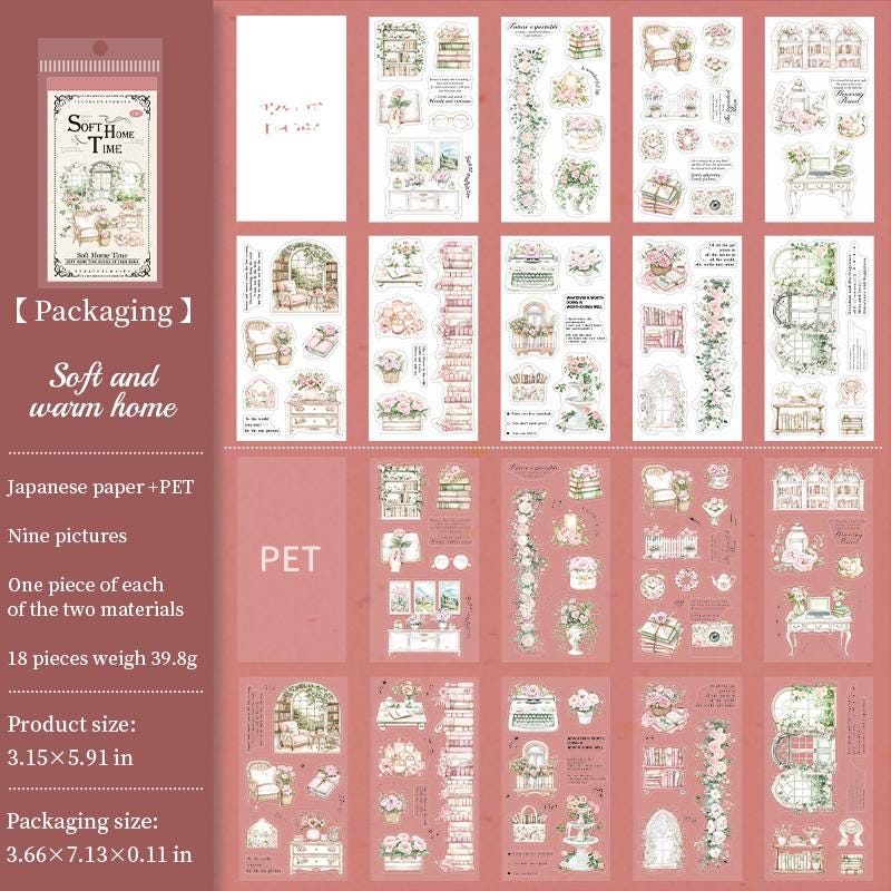 Sticker BOOK: Soft Home Time 18 sheets