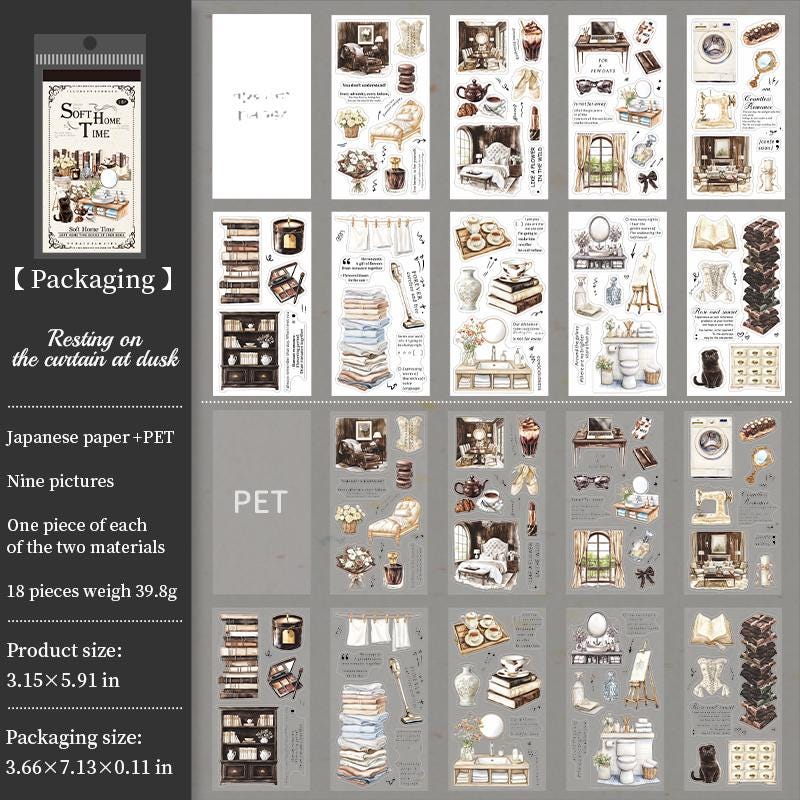 Sticker BOOK: Soft Home Time 18 sheets