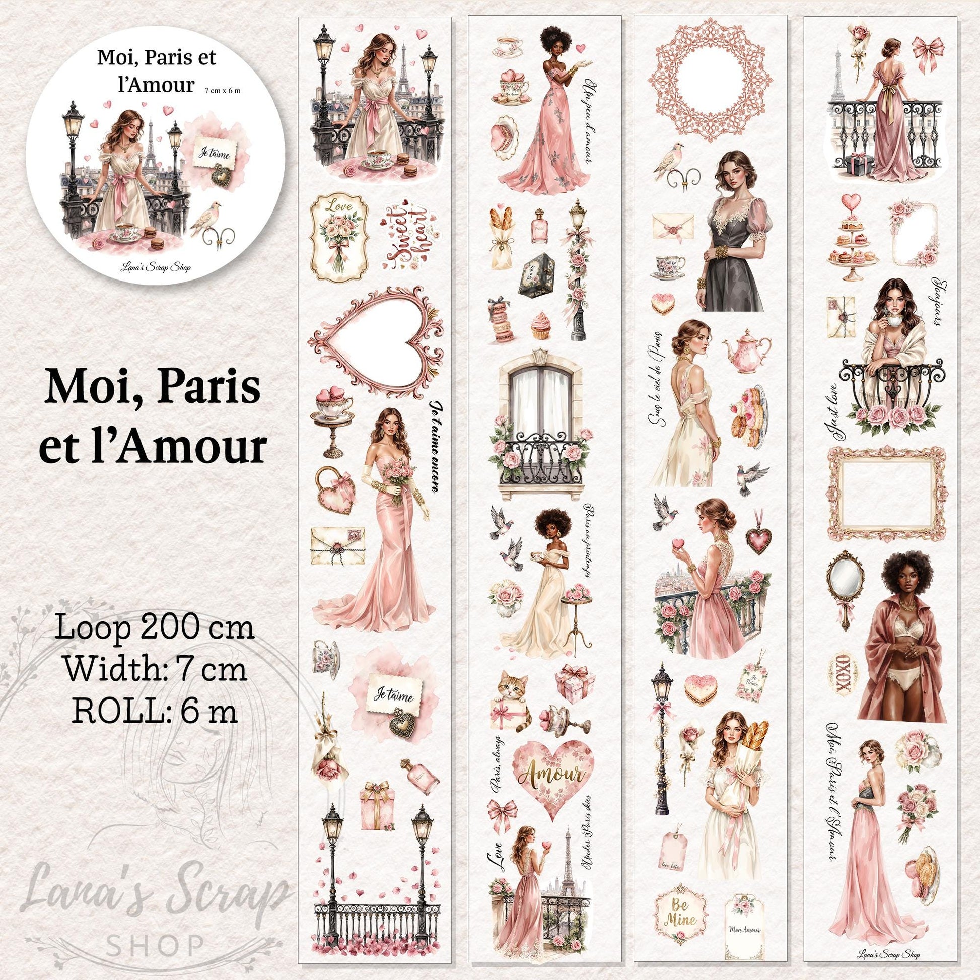 Moi Paris et l’Amour - PET Tape | Scrapbooking & Journaling