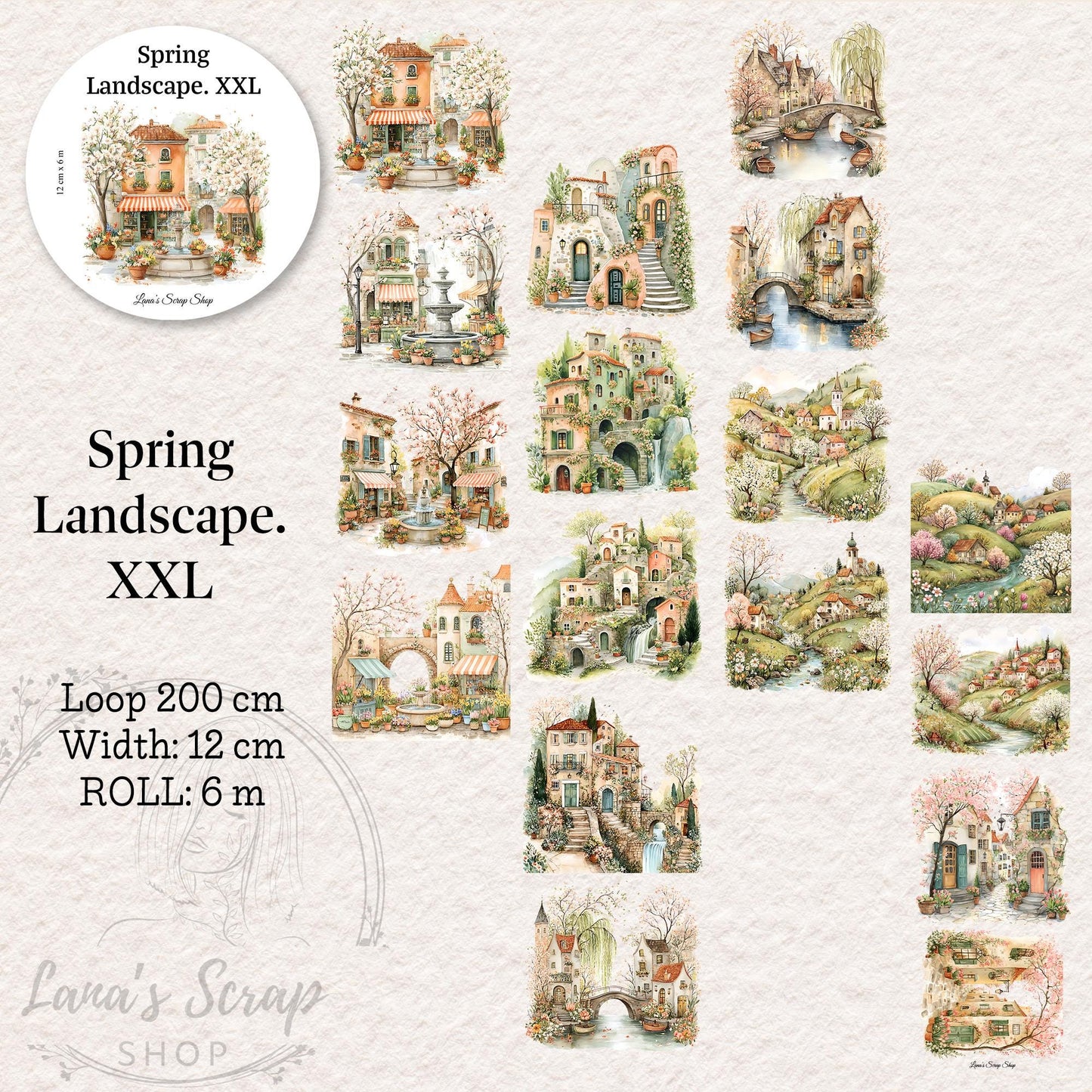 Spring Landscape XXL - PET Tape | Scrapbooking & Journaling