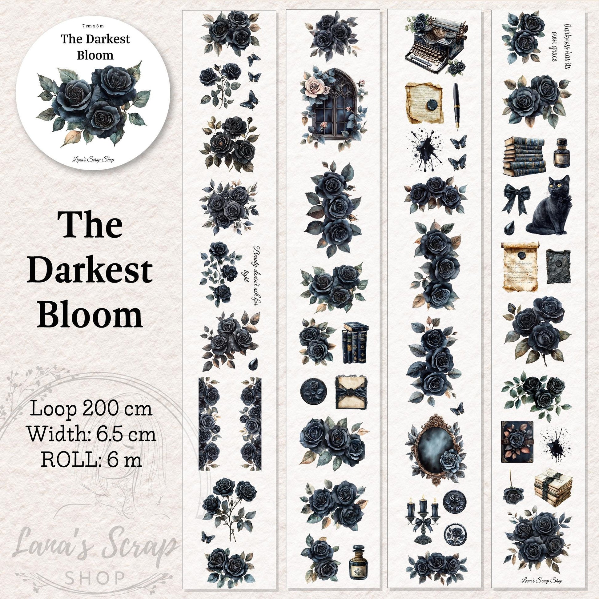 The Darkest Bloom - PET Tape | Scrapbooking & Journaling