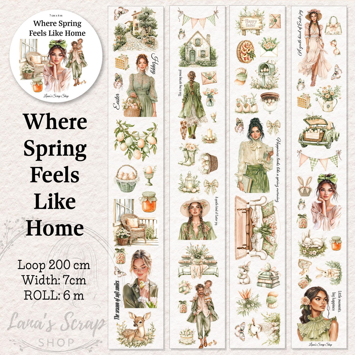 Where Spring Feels Like Home - PET Tape | Scrapbooking & Journaling