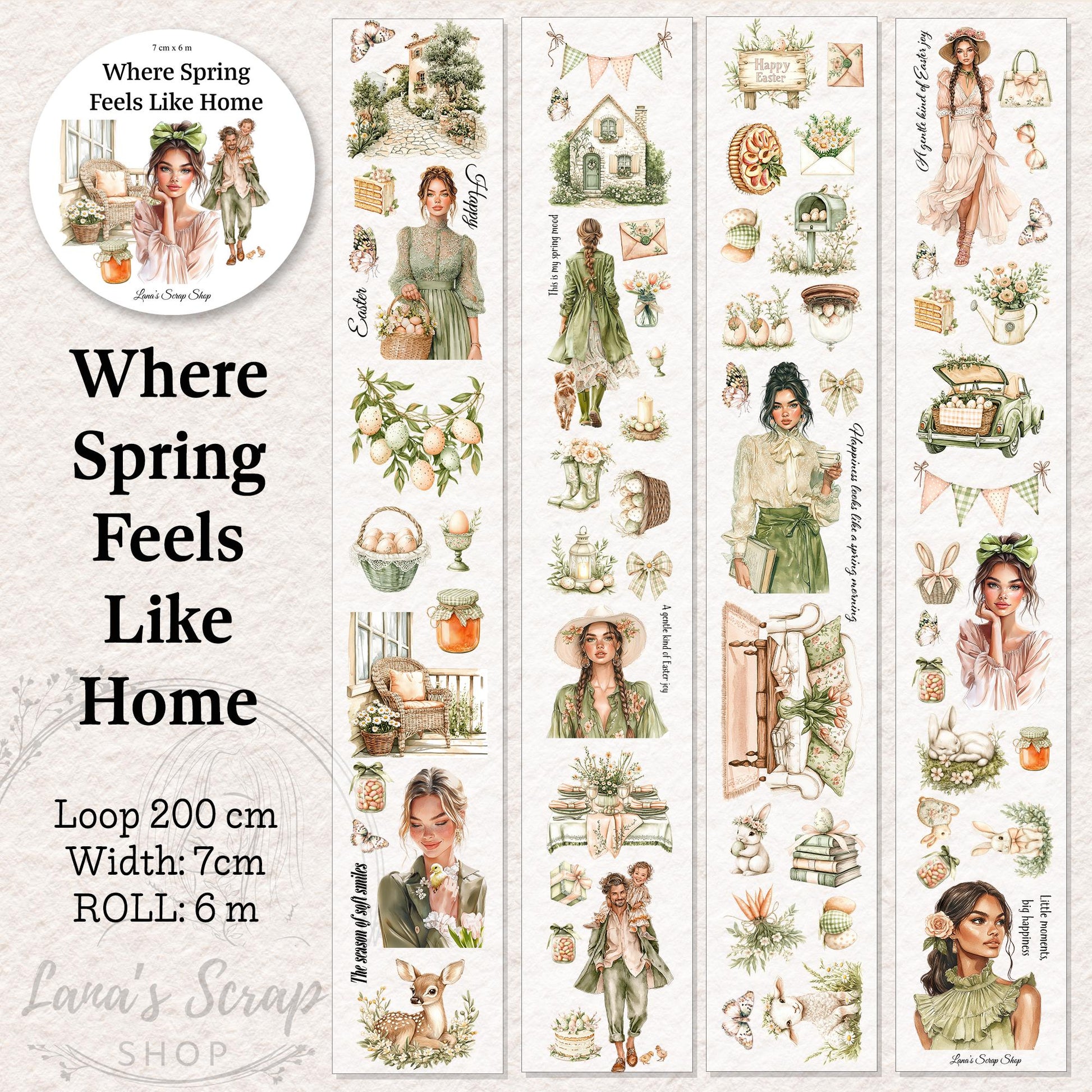 Where Spring Feels Like Home - PET Tape | Scrapbooking & Journaling