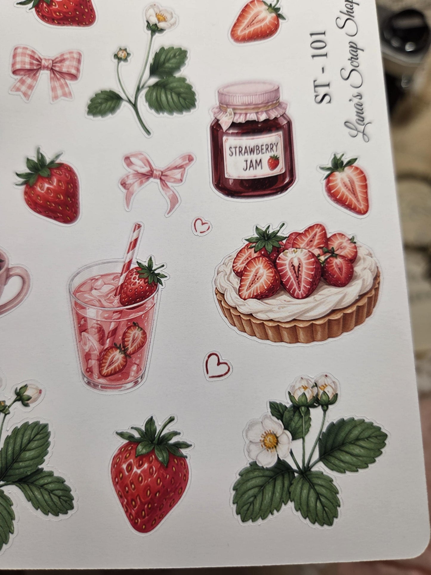 Strawberry Moments, Stickers Sheet | Scrapbooking & Journaling