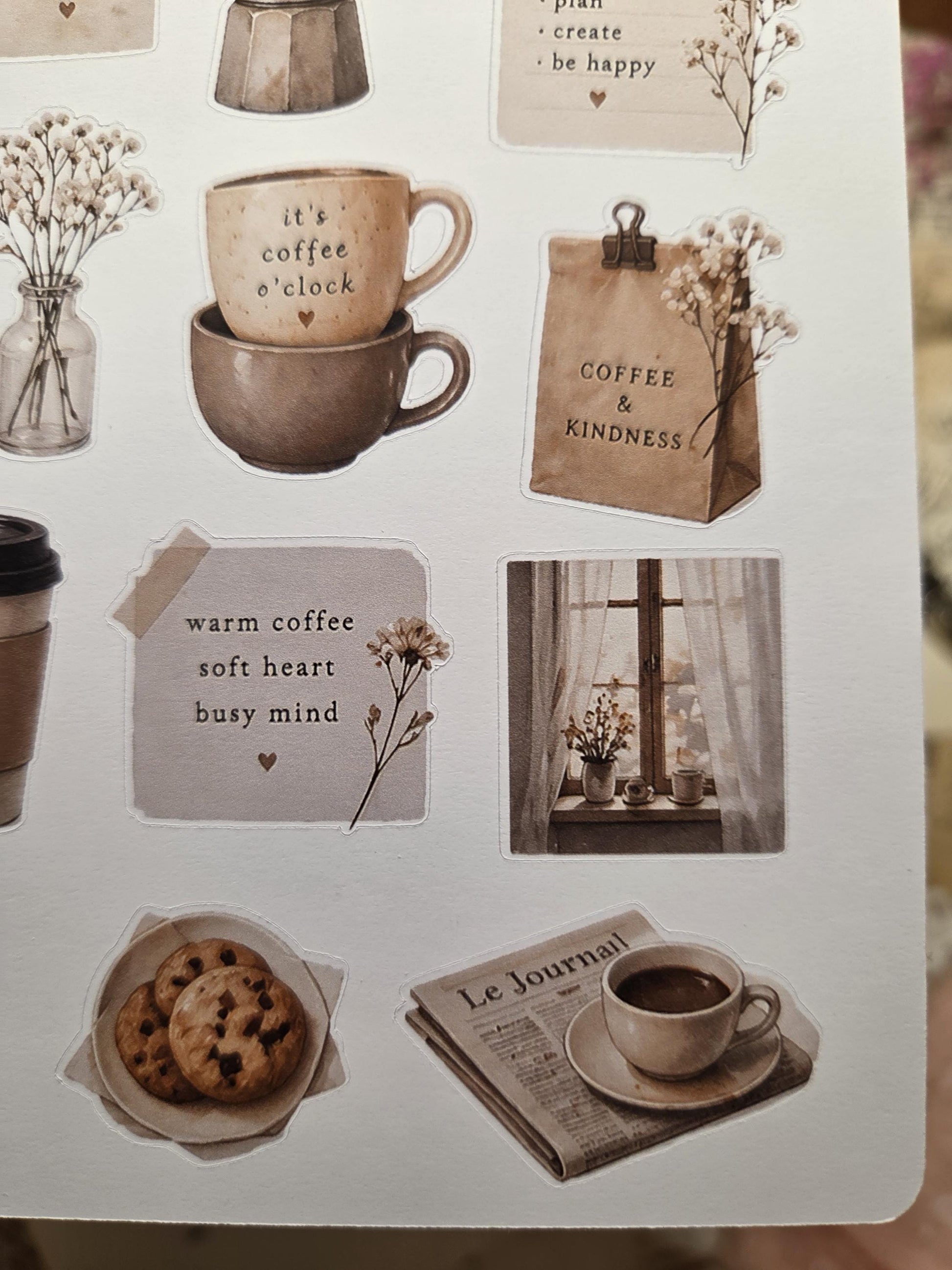 Coffee and Lifestyle, Stickers Sheet | Scrapbooking & Journaling