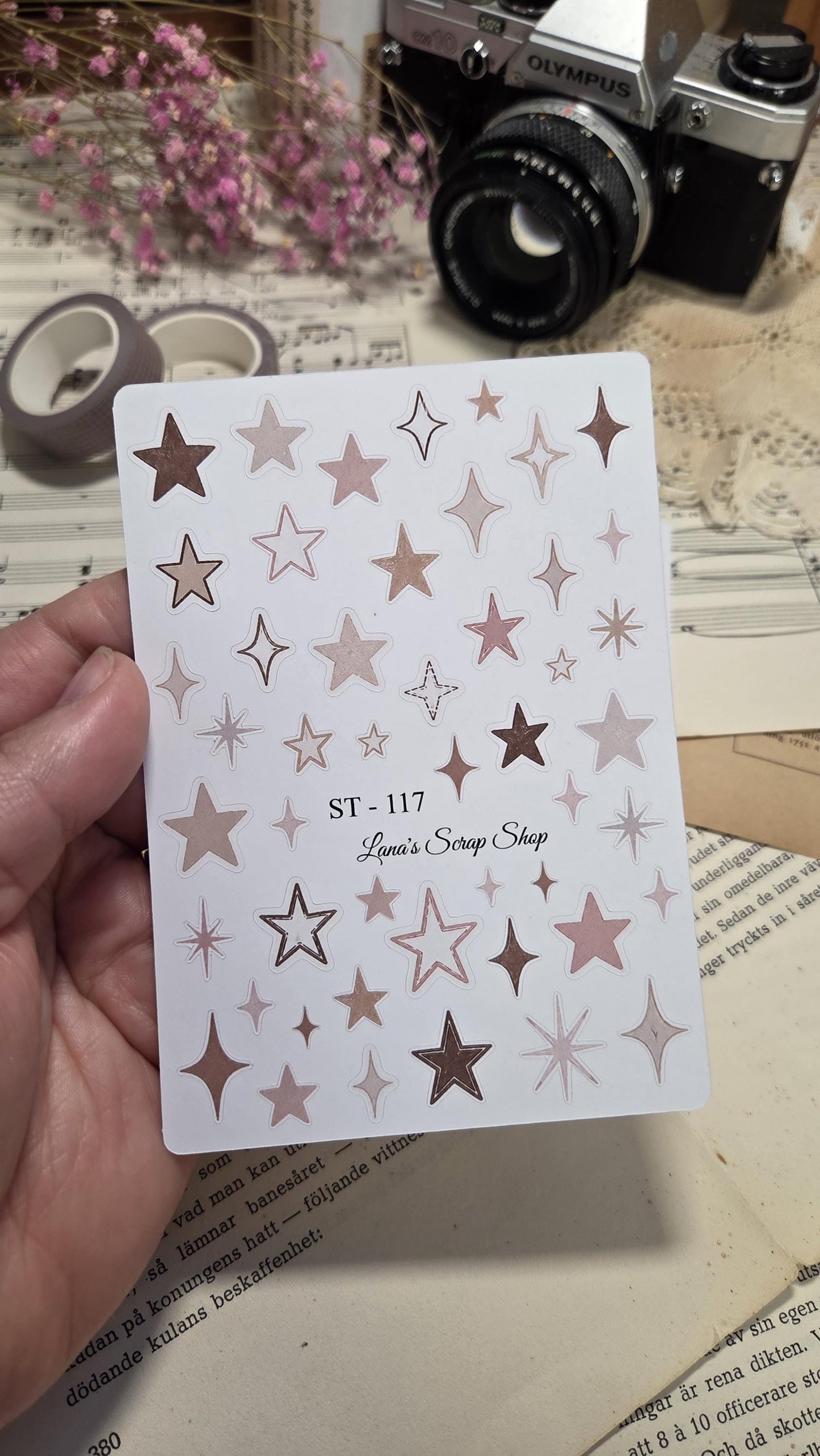 Stars, Stickers Sheet, A6 | Scrapbooking & Journaling