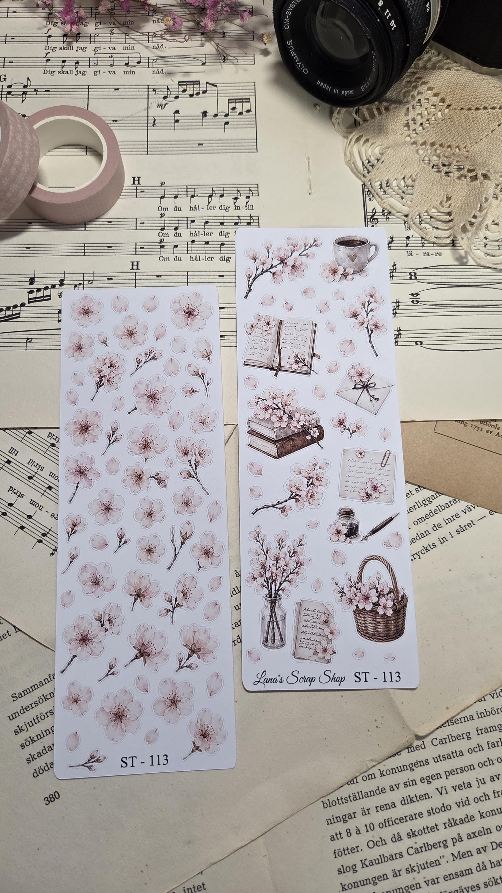 Sakura Time, Stickers Sheet | Scrapbooking & Journaling