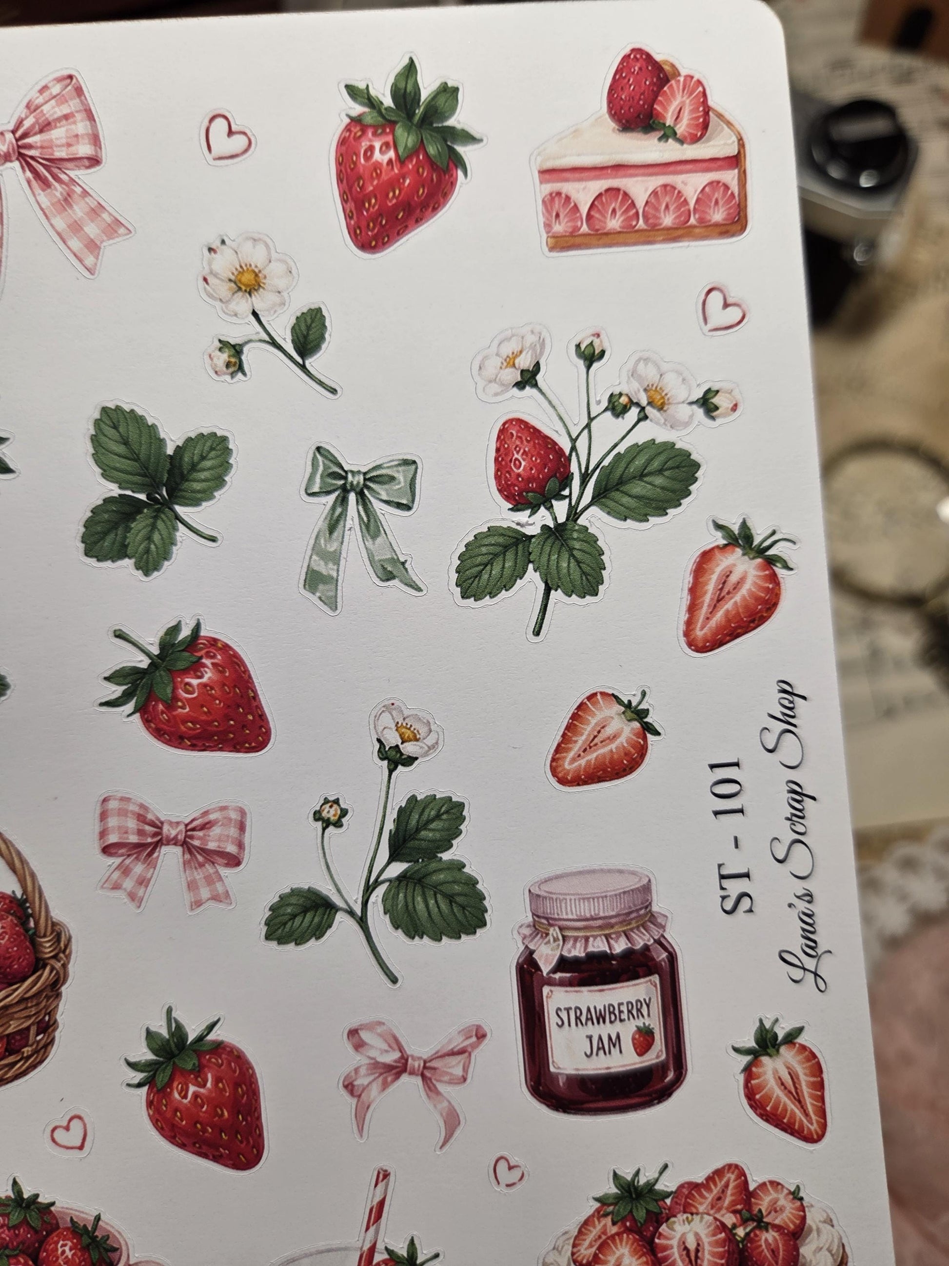 Strawberry Moments, Stickers Sheet | Scrapbooking & Journaling