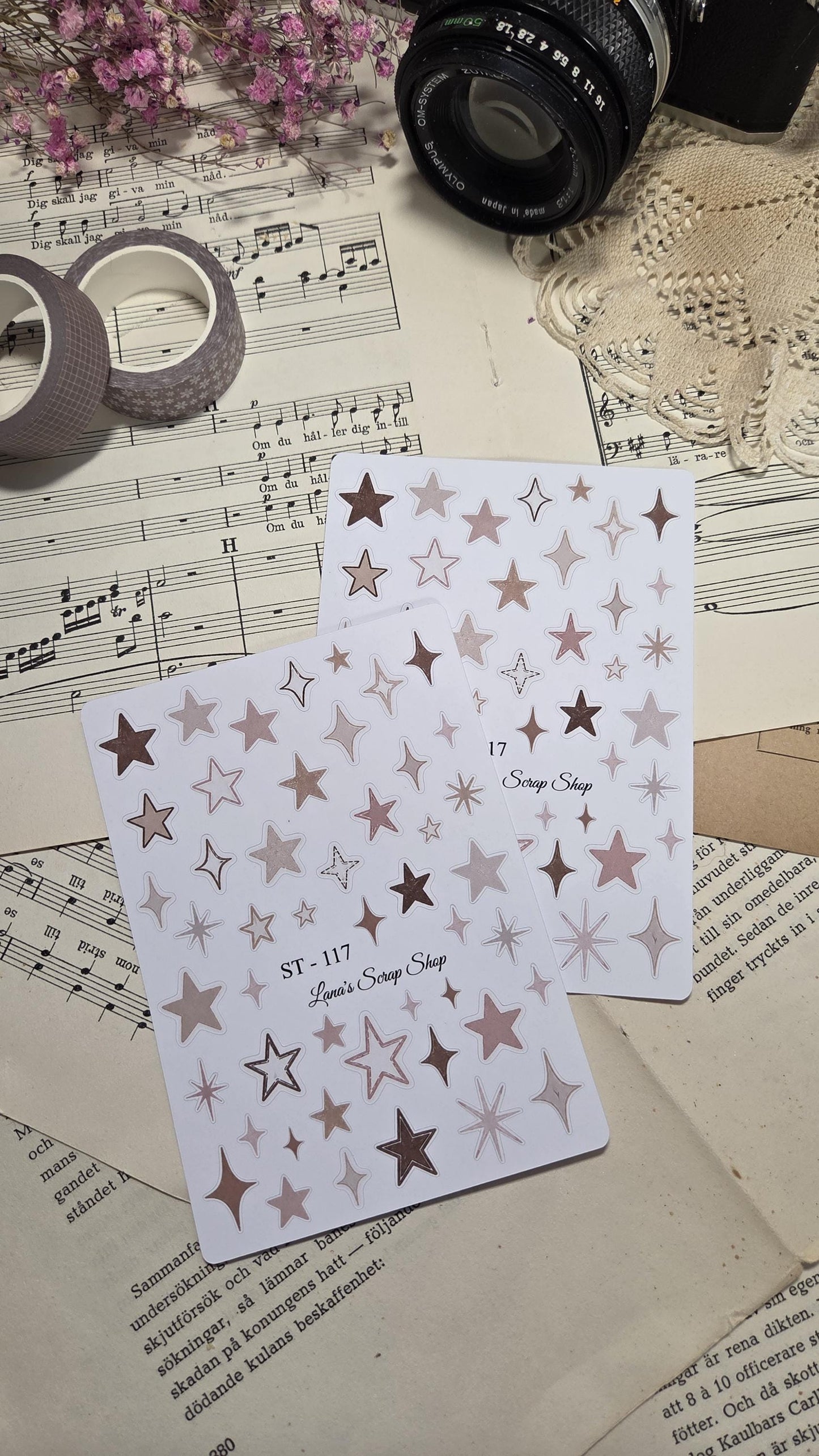 Stars, Stickers Sheet, A6 | Scrapbooking & Journaling