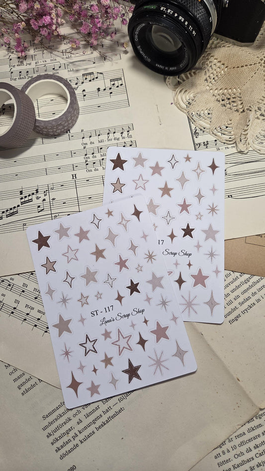 Stars, Stickers Sheet, A6 | Scrapbooking & Journaling