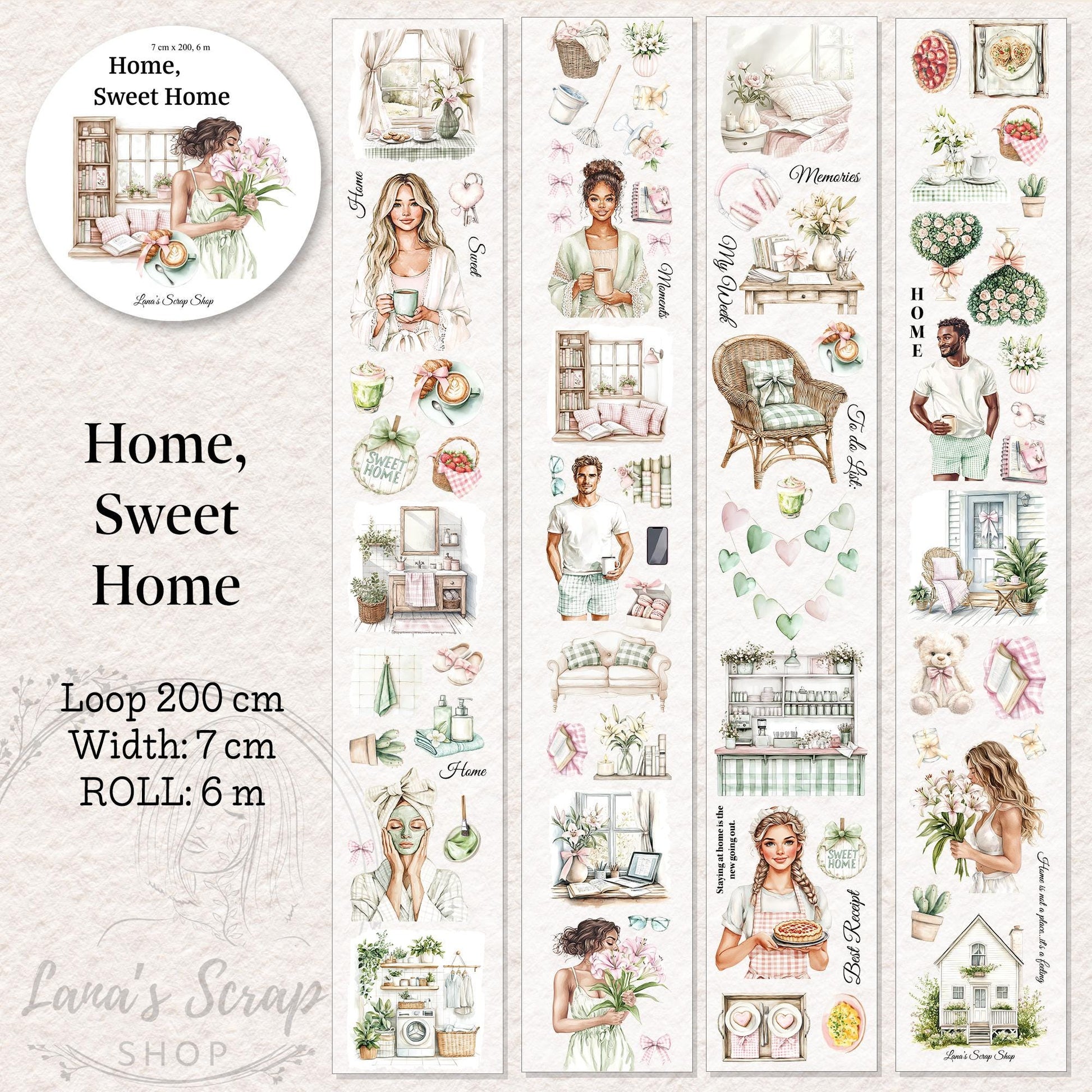 Home, Sweet Home - PET Tape | Scrapbooking & Journaling