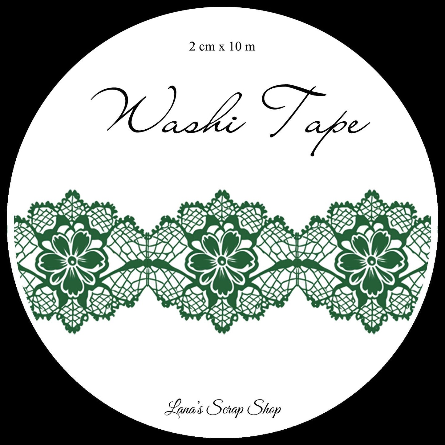 Lace 03, 2 cm wide - WASHI Tape | Scrapbooking & Journaling