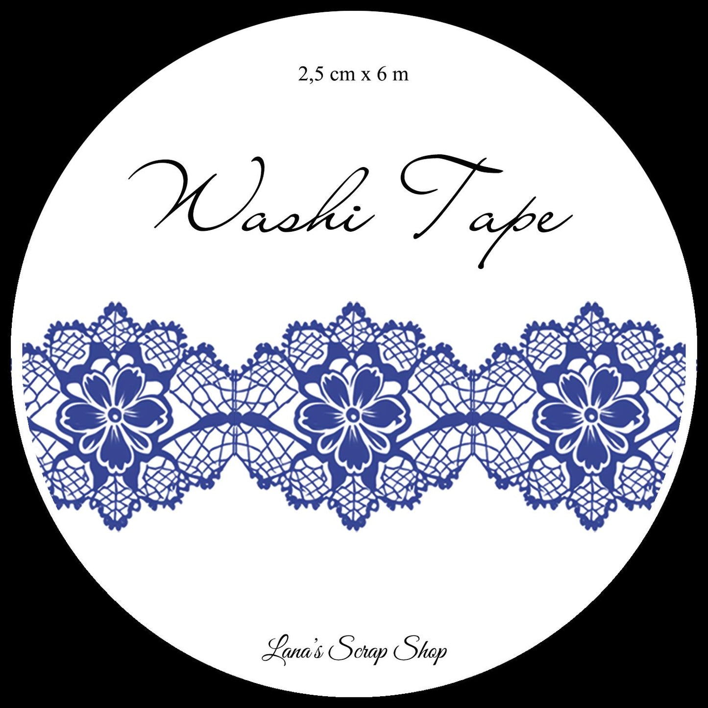 Lace 03, 2 cm wide - WASHI Tape | Scrapbooking & Journaling
