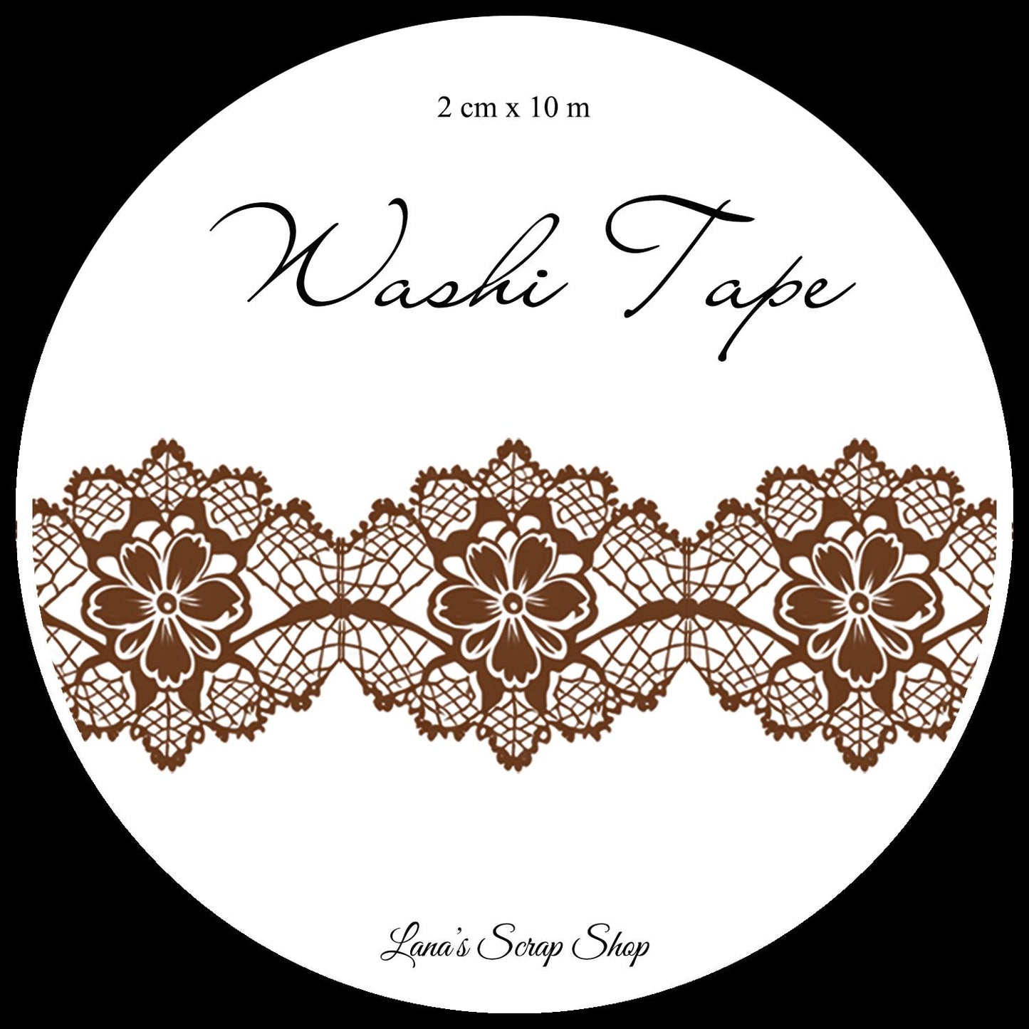Lace 03, 2 cm wide - WASHI Tape | Scrapbooking & Journaling