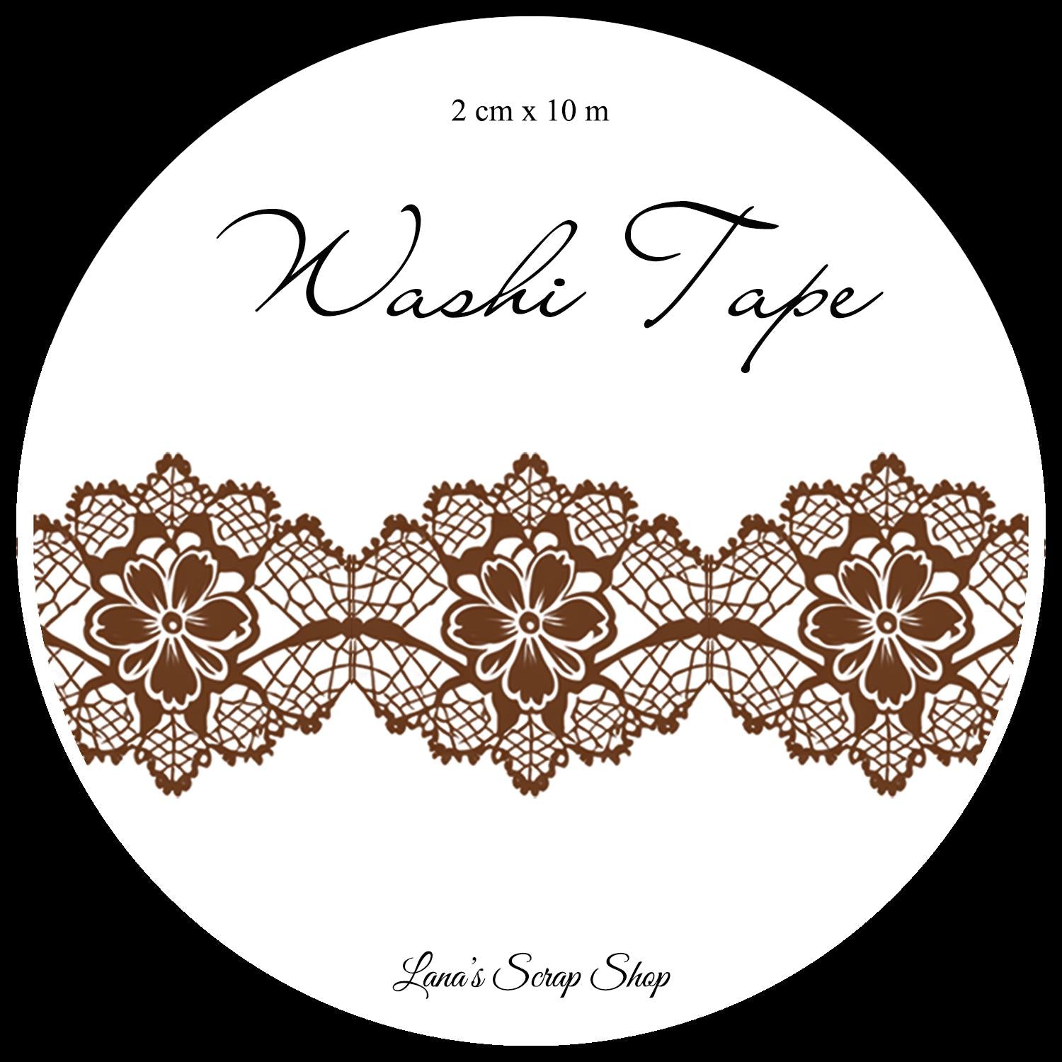 Lace 03, 2 cm wide - WASHI Tape | Scrapbooking & Journaling