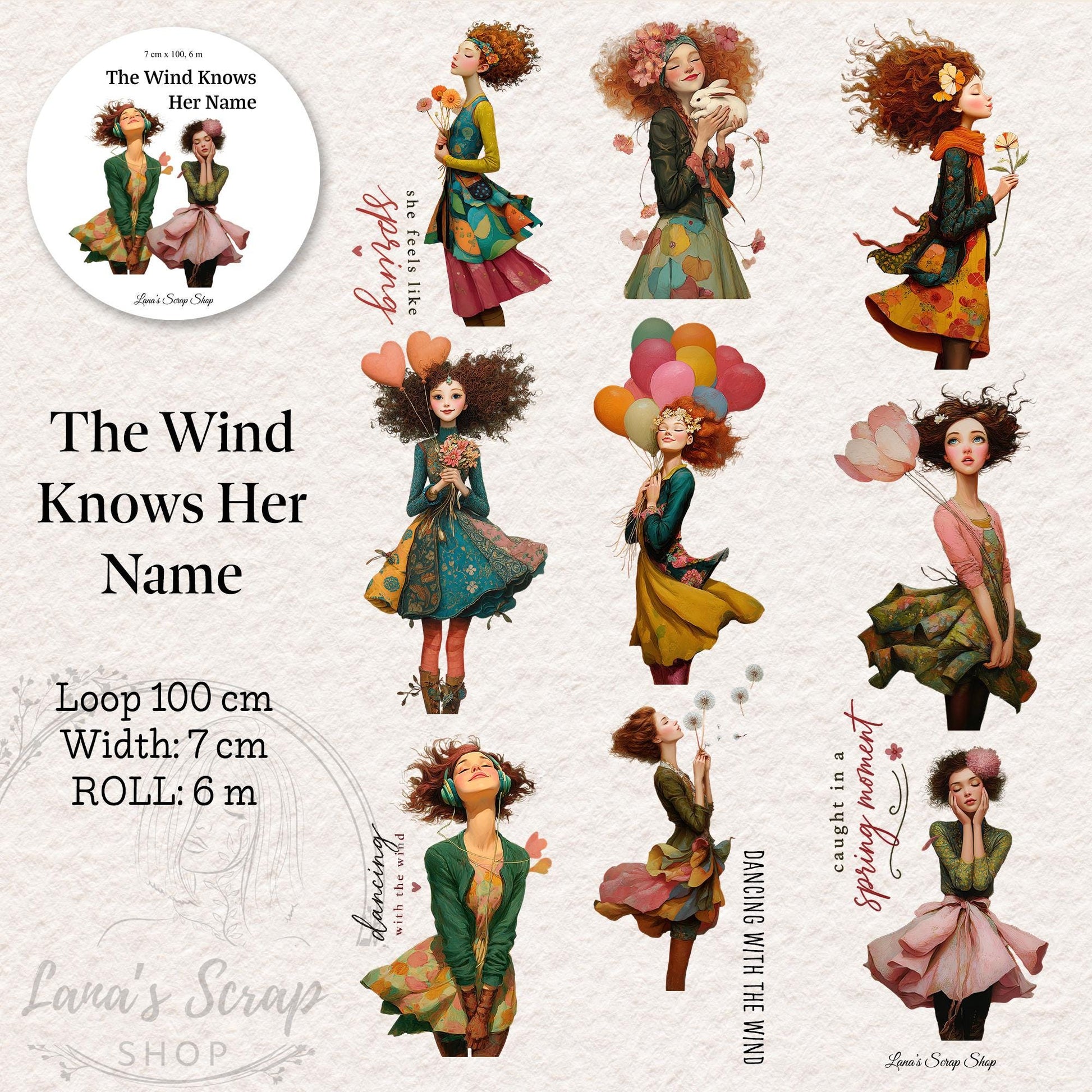 The Wind Knows Her Name - PET Tape | Scrapbooking & Journaling