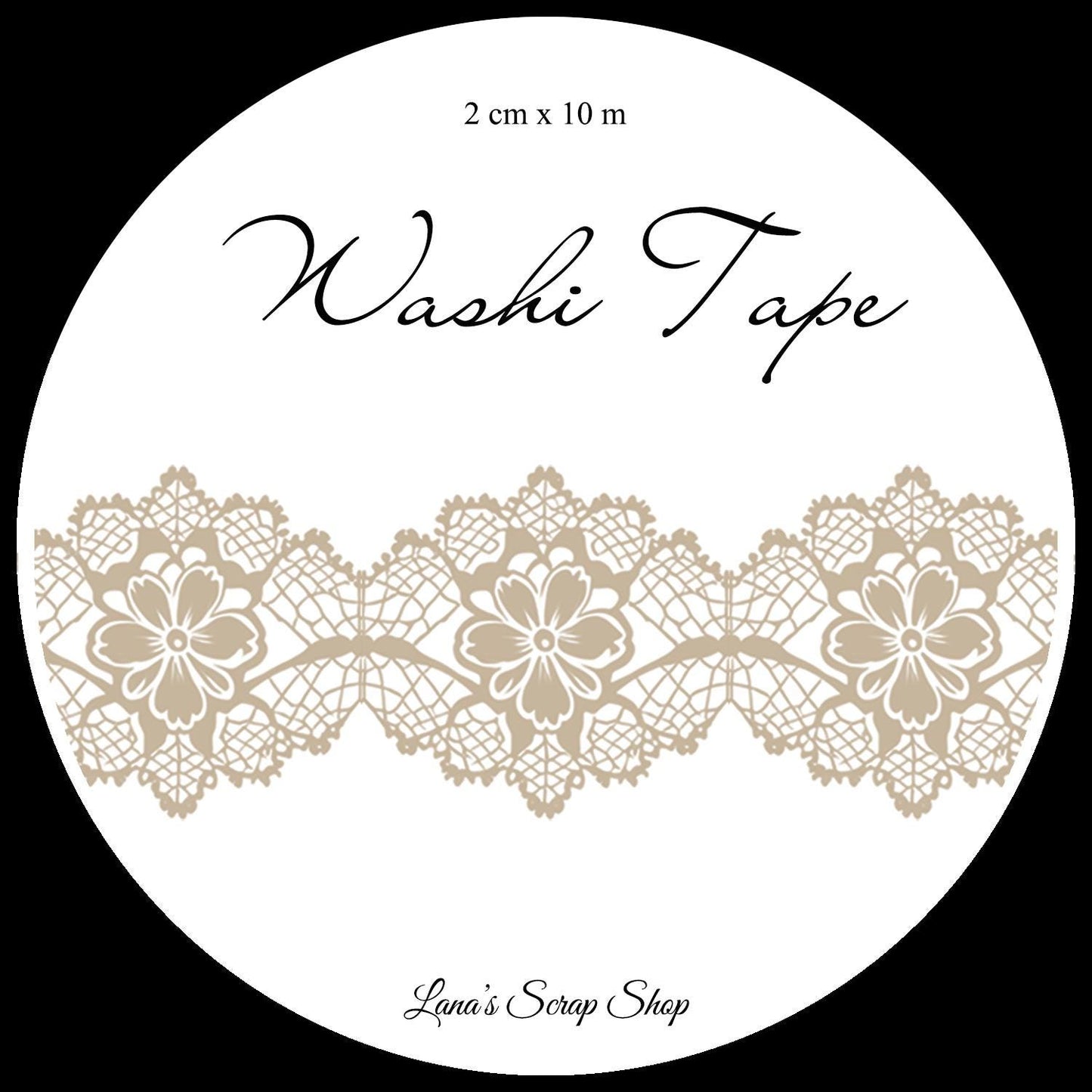 Lace 03, 2 cm wide - WASHI Tape | Scrapbooking & Journaling