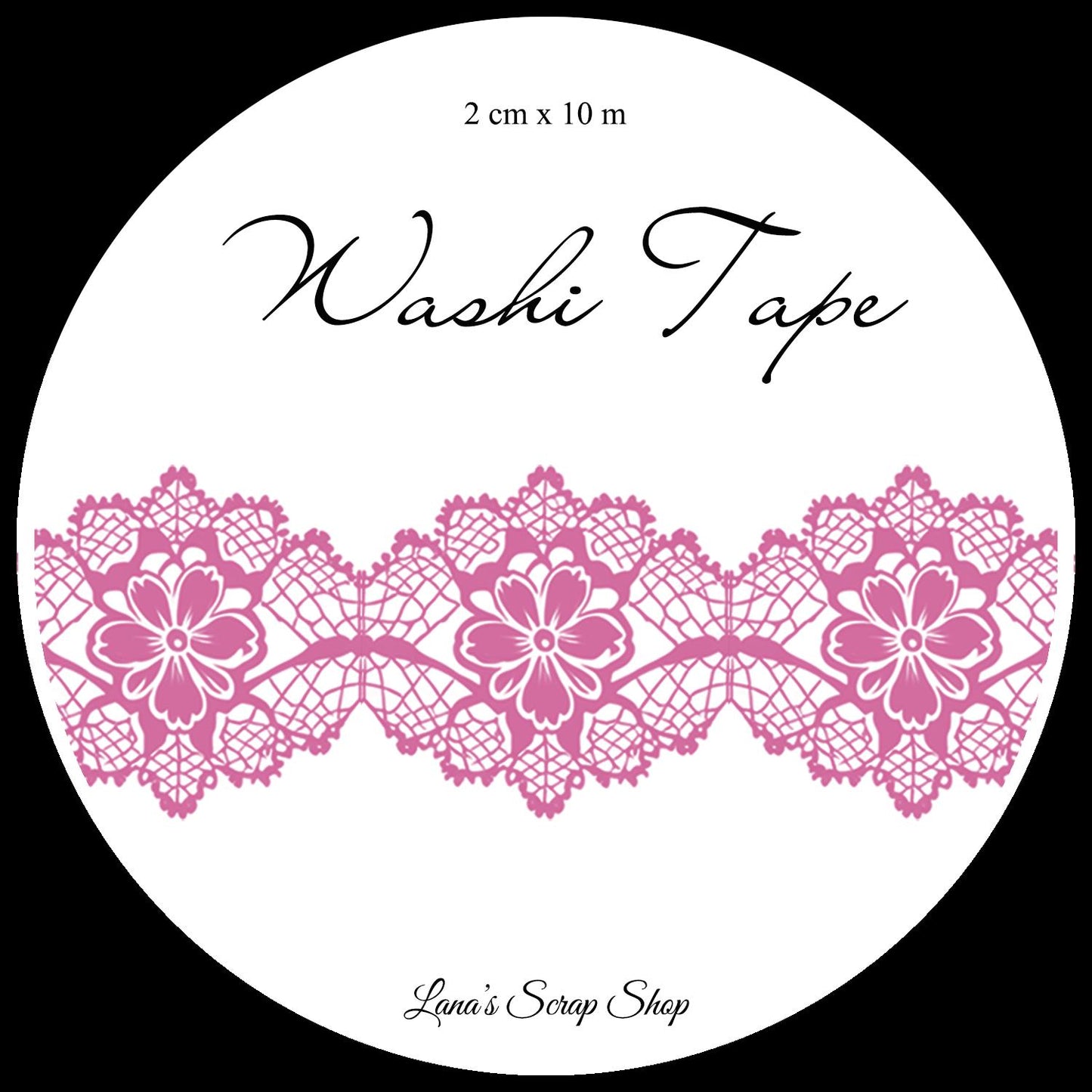 Lace 03, 2 cm wide - WASHI Tape | Scrapbooking & Journaling