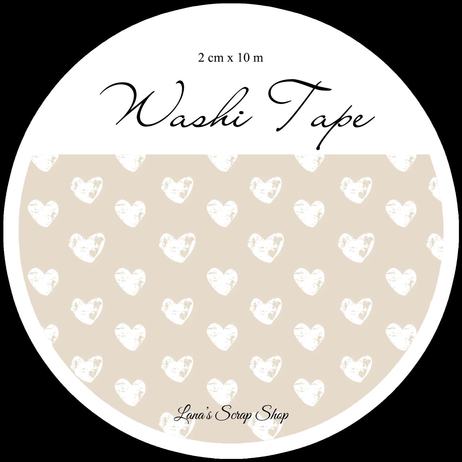 Beige Aesthetic, 2 cm wide - WASHI Tape | Scrapbooking & Journaling