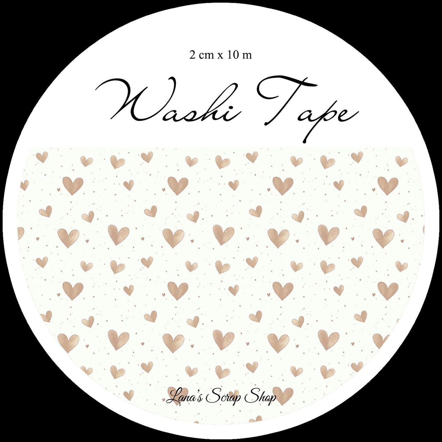Beige Aesthetic, 2 cm wide - WASHI Tape | Scrapbooking & Journaling