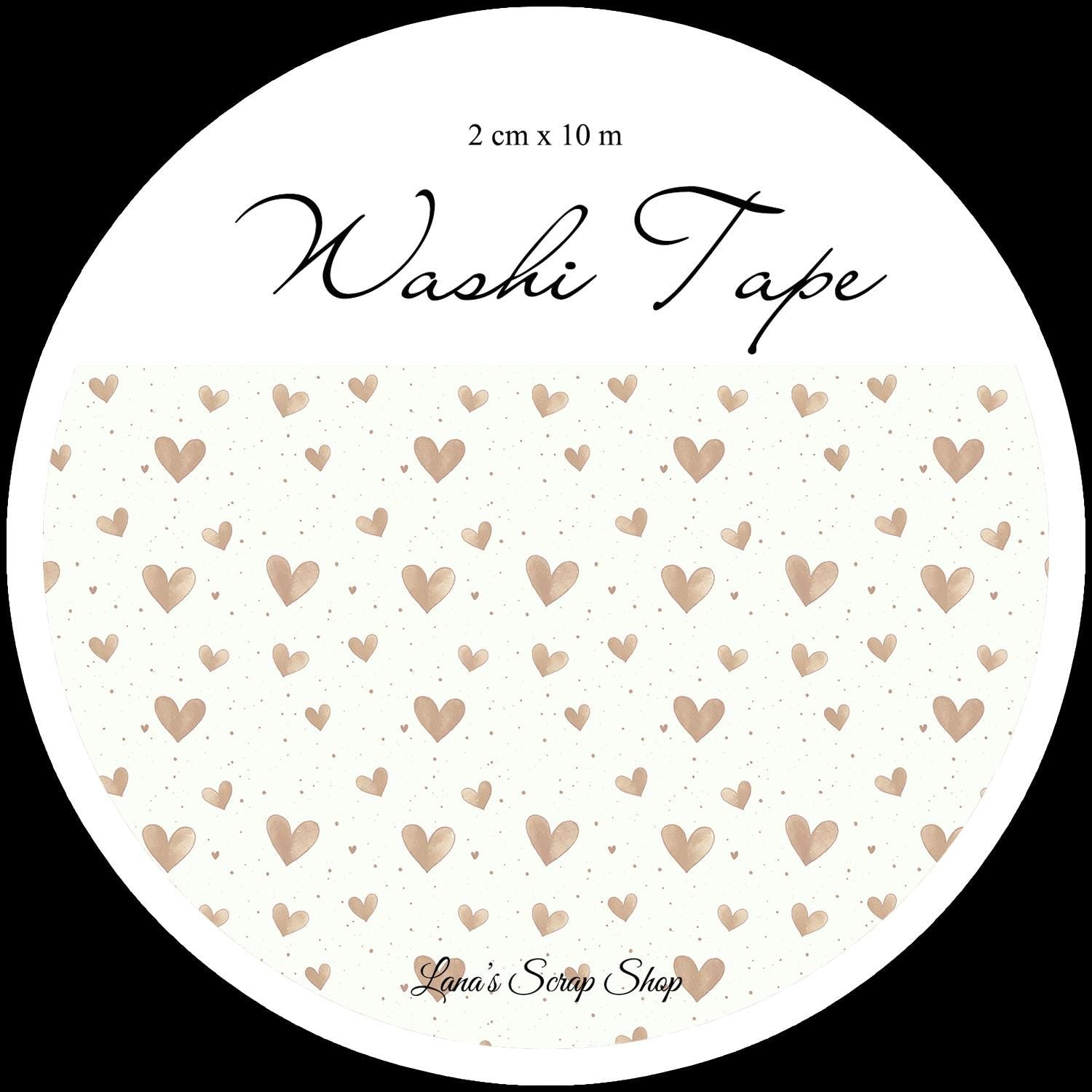 Beige Aesthetic, 2 cm wide - WASHI Tape | Scrapbooking & Journaling