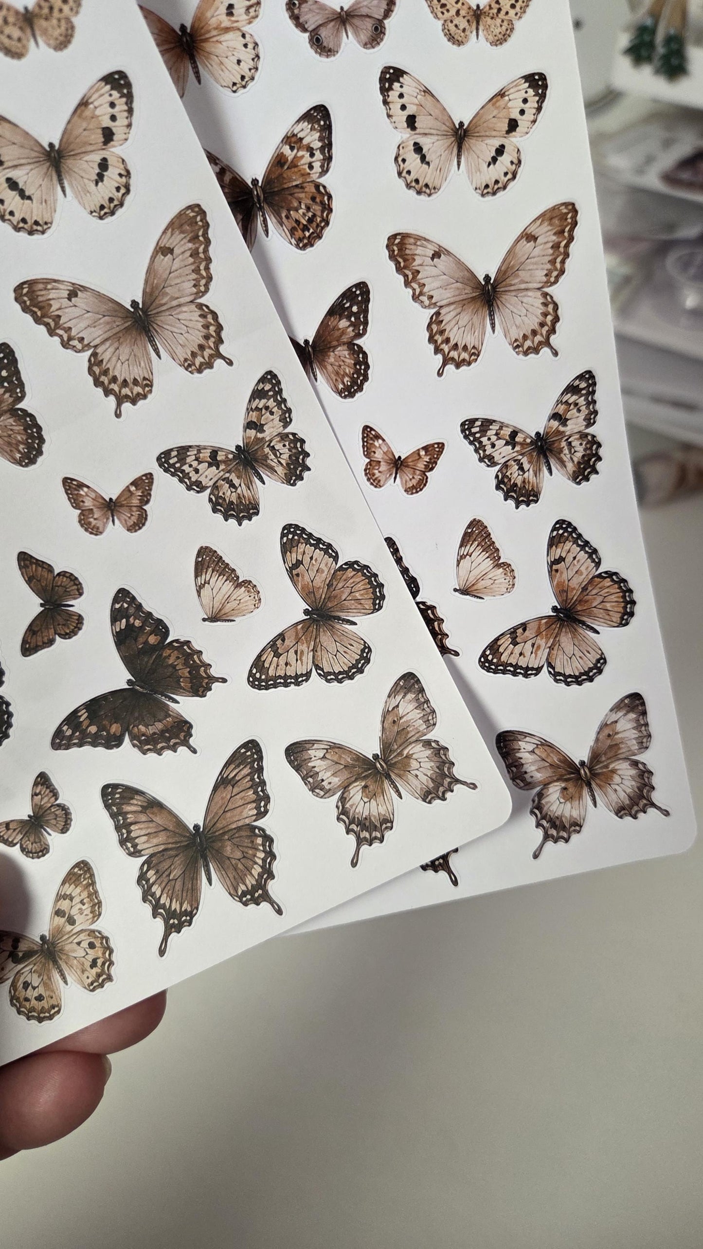 Vintage butterflies, Stickers Sheet, ~ A5, ST 128 | Scrapbooking & Journaling