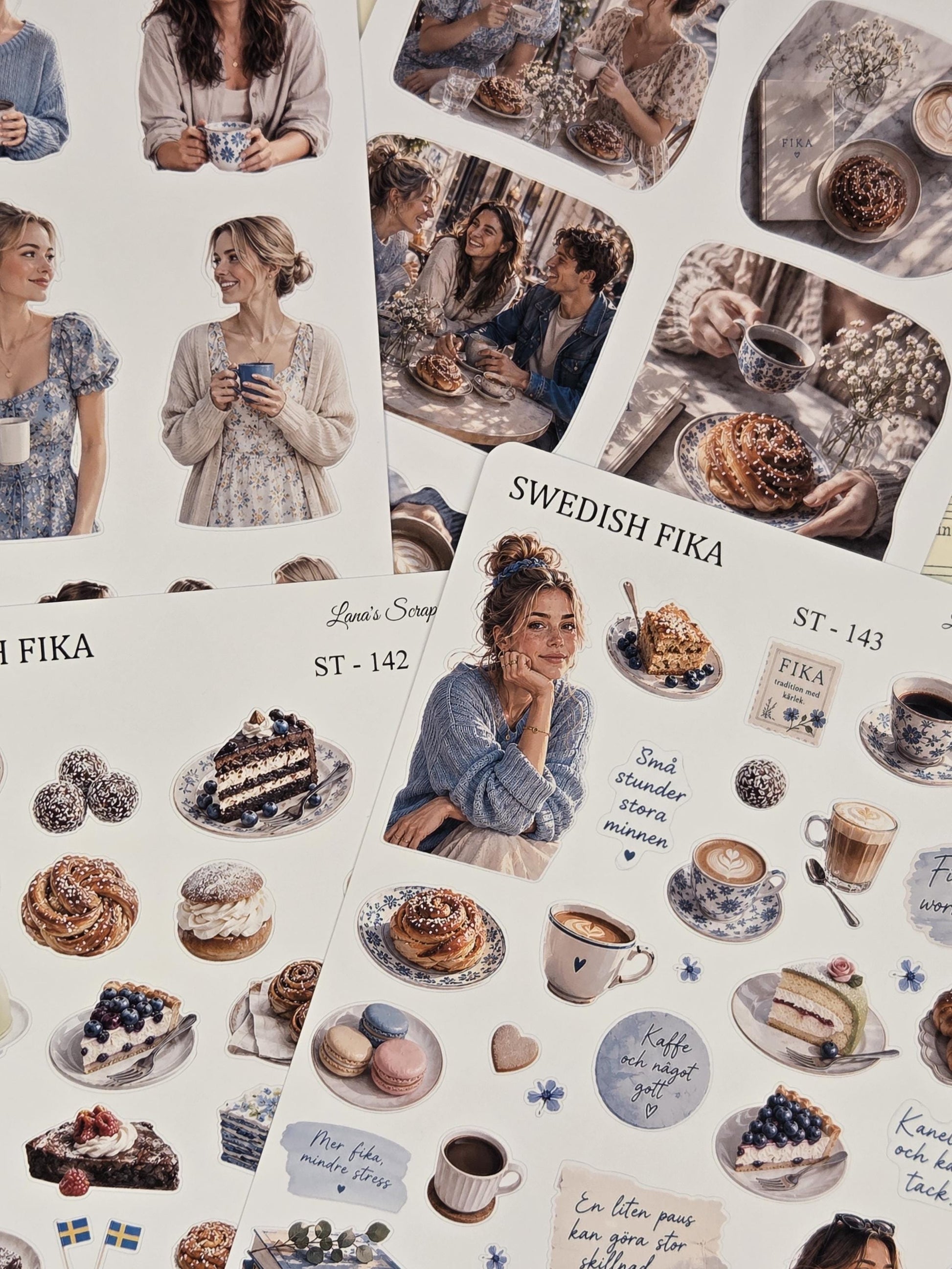 Swedish Fika, Stickers Sheet, ~ A5 | Scrapbooking & Journaling