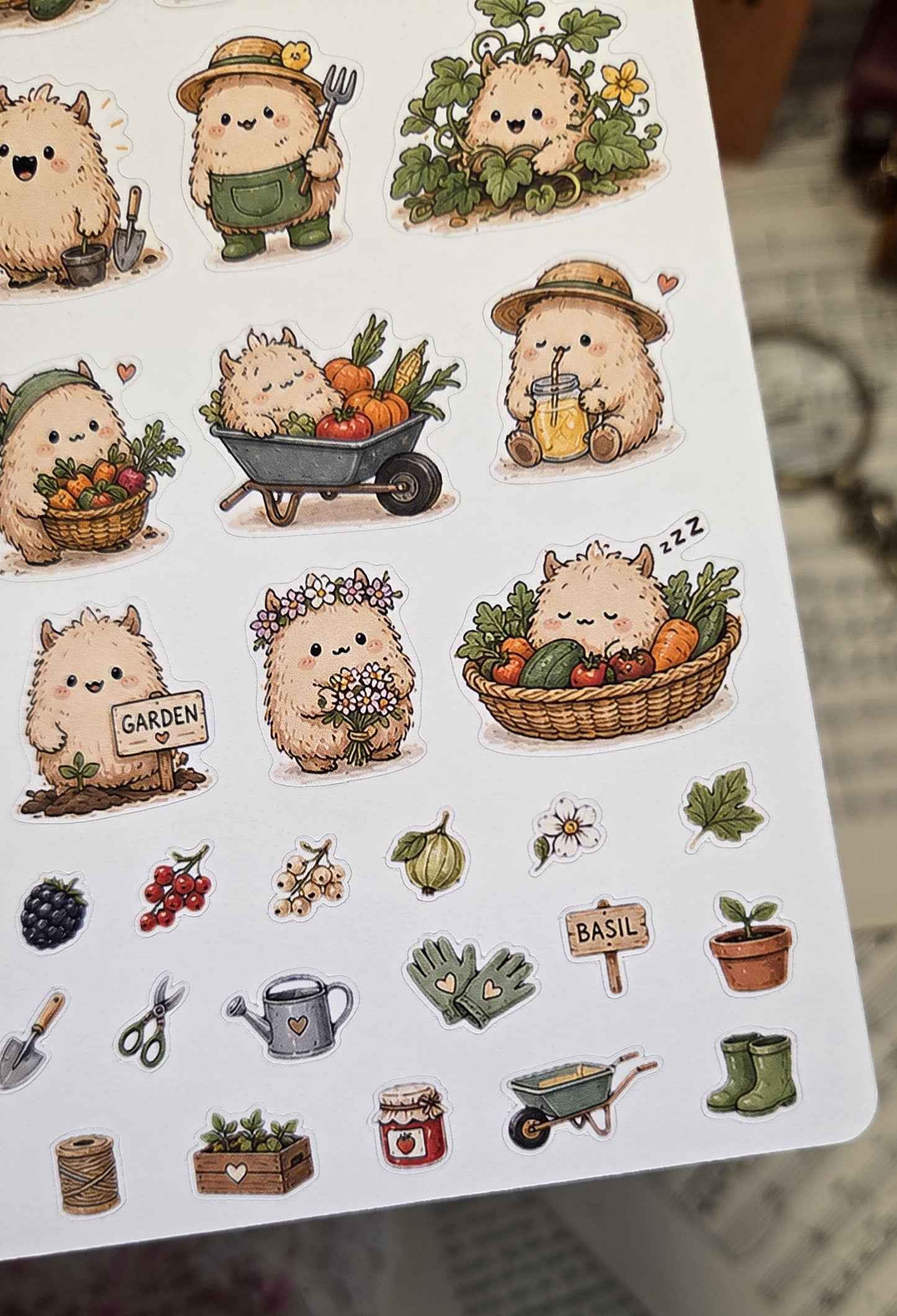 Garden Monsters, ~ A5, Stickers Sheet | Scrapbooking & Journaling