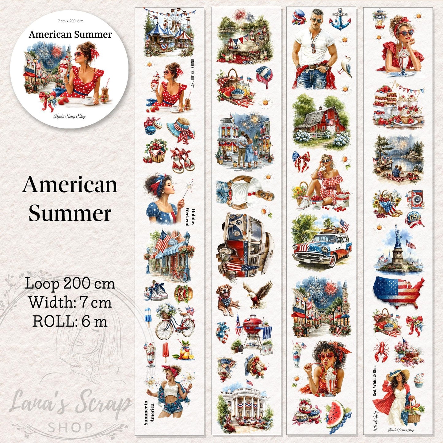 American Summer - PET Tape | Scrapbooking & Journaling
