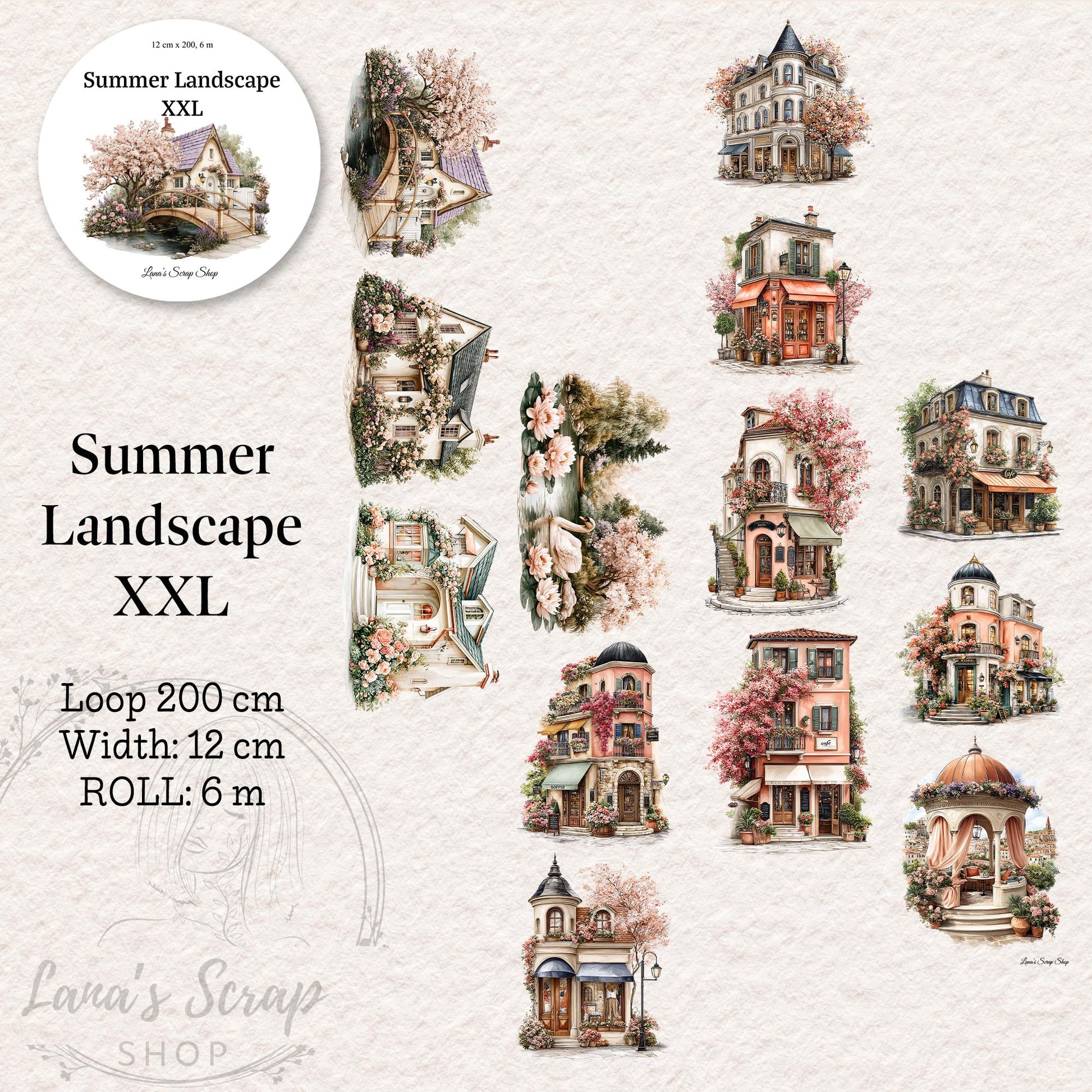 Summer Landscape XXL - PET Tape | Scrapbooking & Journaling