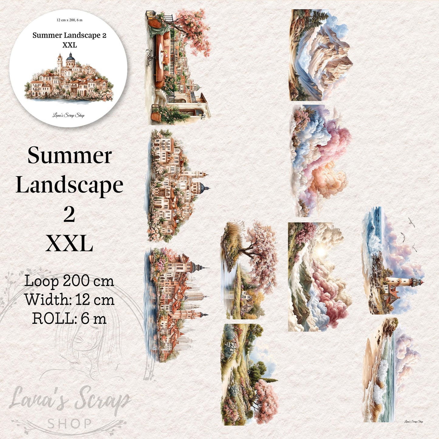 Summer Landscape 2 XXL - PET Tape | Scrapbooking & Journaling
