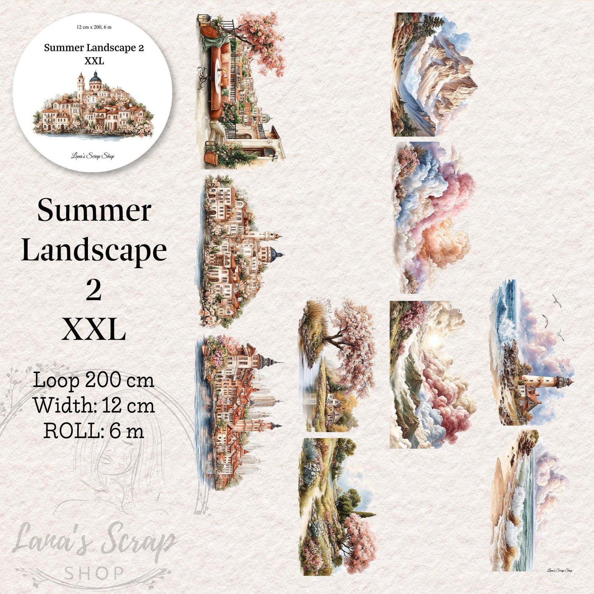 Summer Landscape 2 XXL - PET Tape | Scrapbooking & Journaling