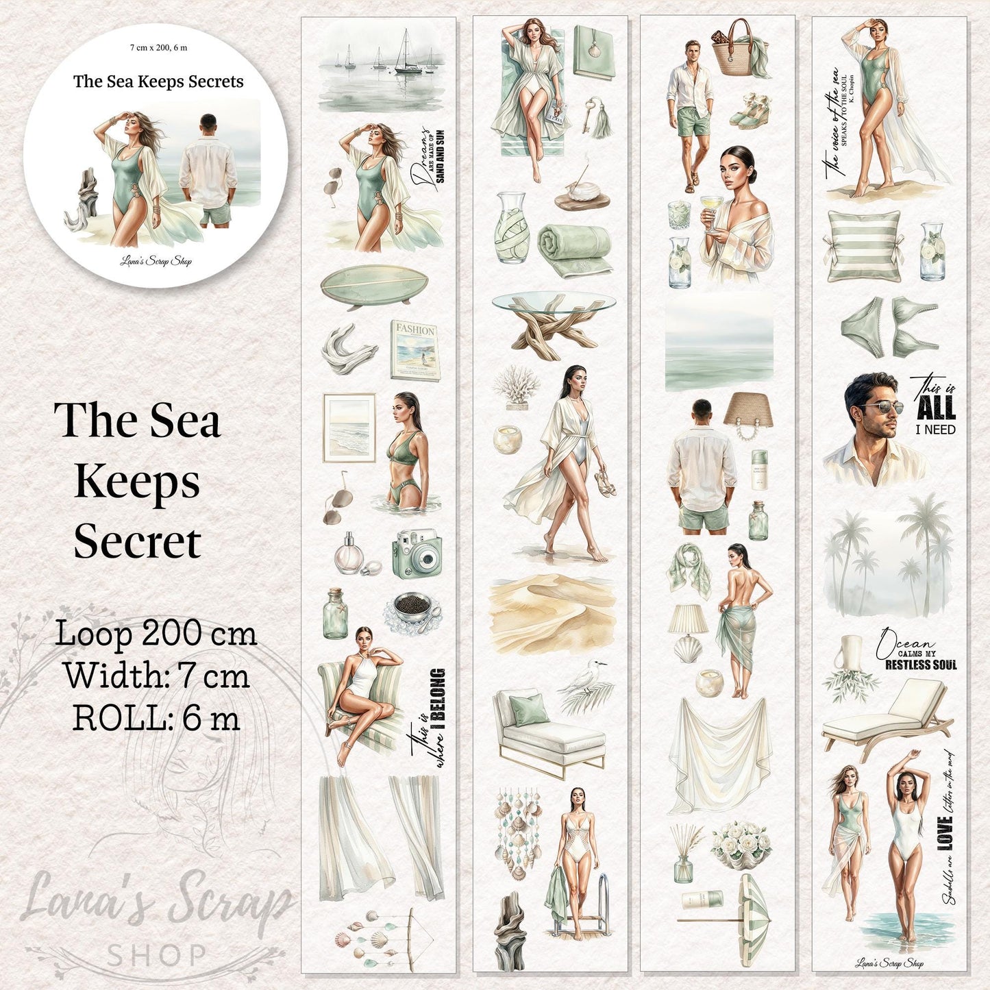 The Sea Keeps Secrets - PET Tape | Scrapbooking & Journaling