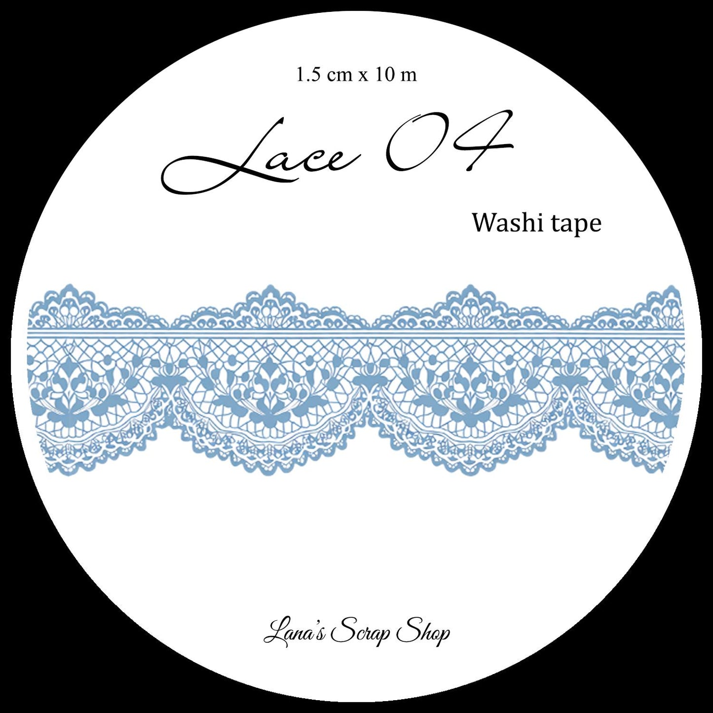 Lace 04, 1,5 cm wide - WASHI Tape | Scrapbooking & Journaling