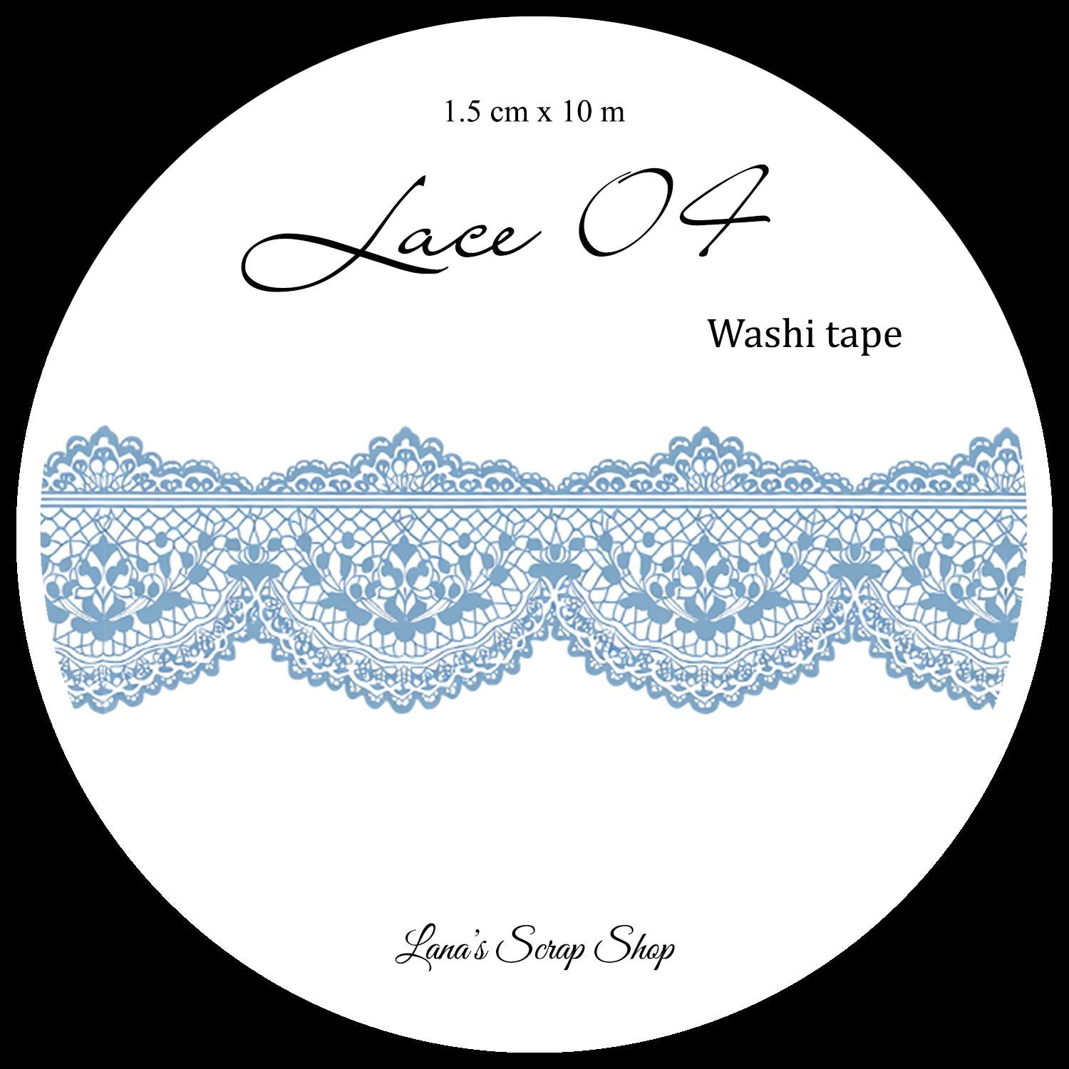 Lace 04, 1,5 cm wide - WASHI Tape | Scrapbooking & Journaling