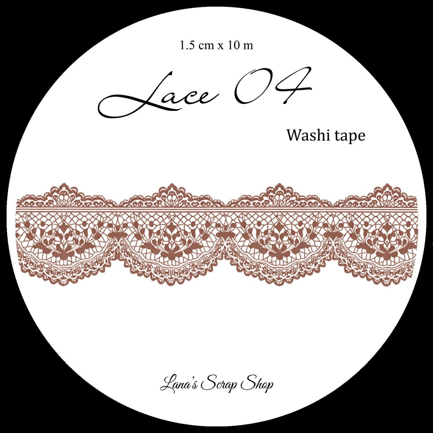 Lace 04, 1,5 cm wide - WASHI Tape | Scrapbooking & Journaling